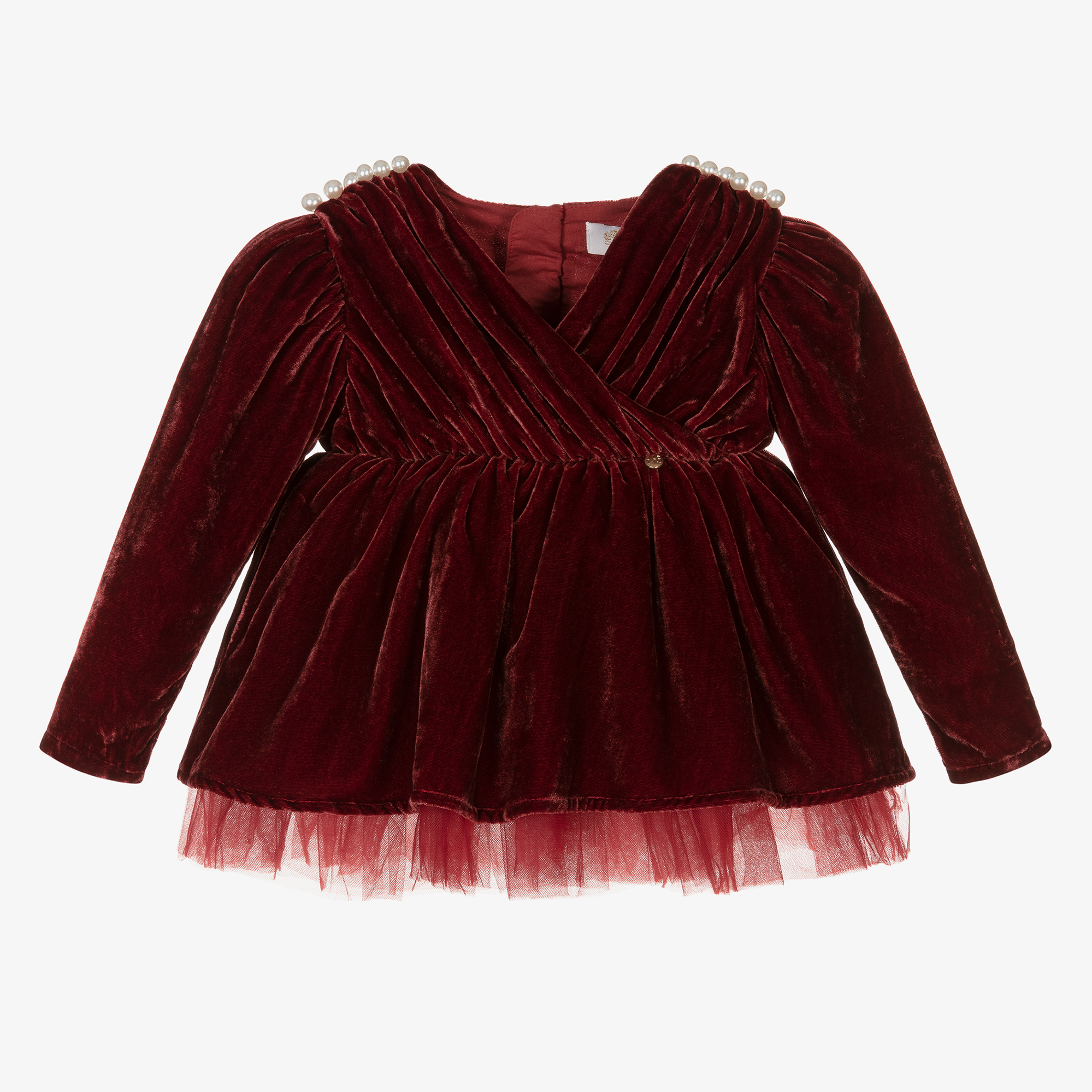 Le Mu - Baby Girls Red Velvet Dress | Childrensalon Outlet Le Mu - Baby Girls Red Velvet Dress | Childrensalon Outlet