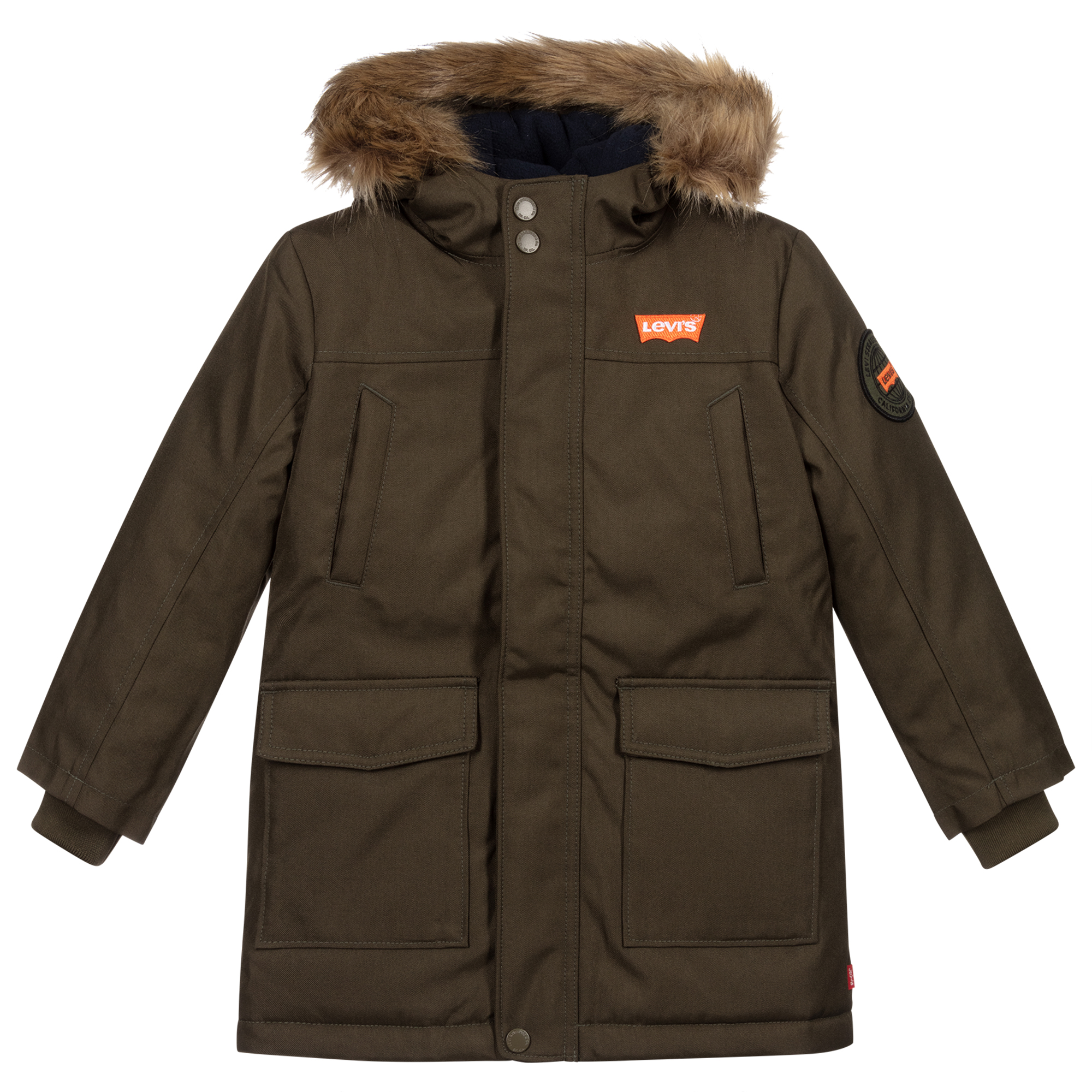 Levi's - Boys Green Parka Coat | Childrensalon Outlet