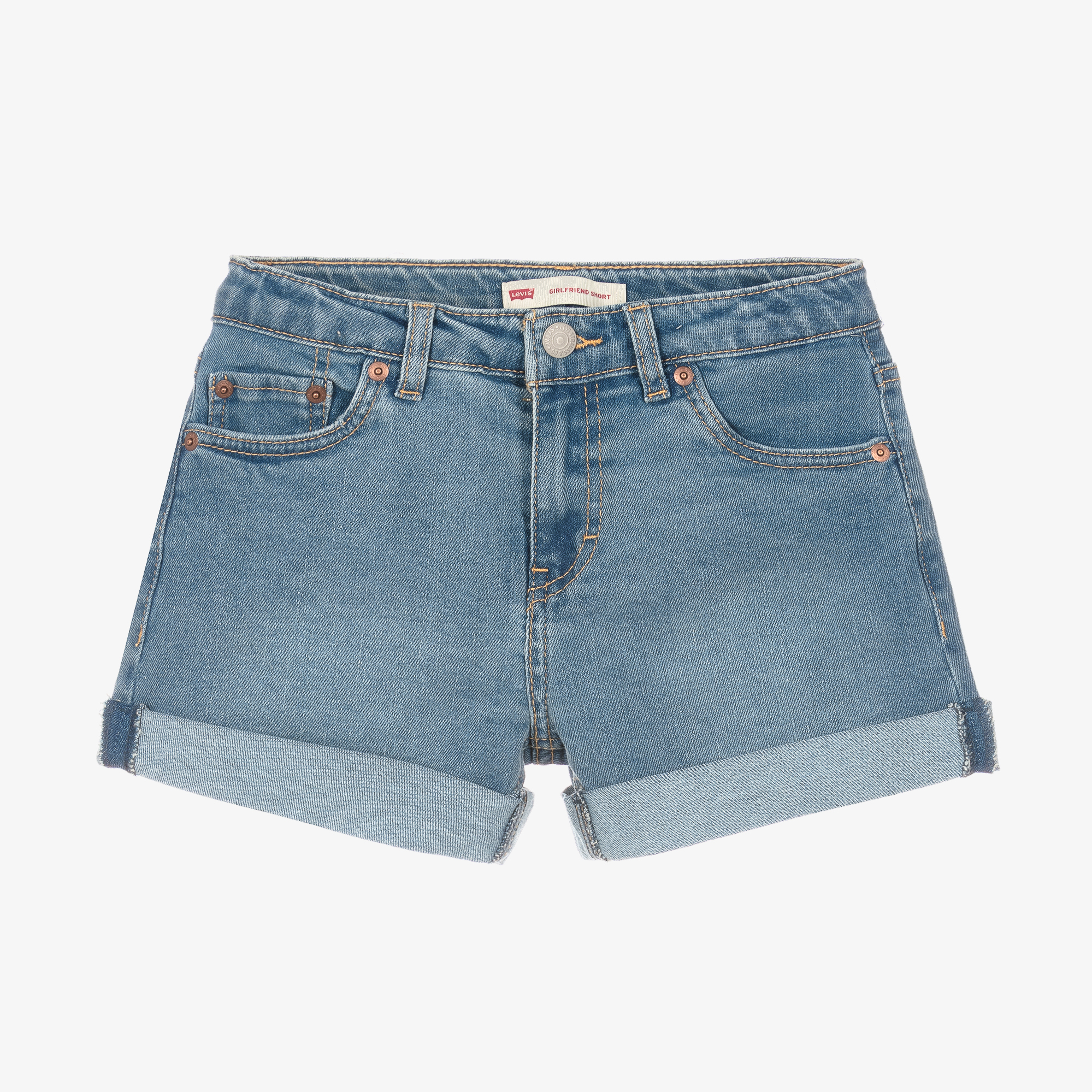 Levi s Teen Girls Blue Denim Girlfriend Shorts