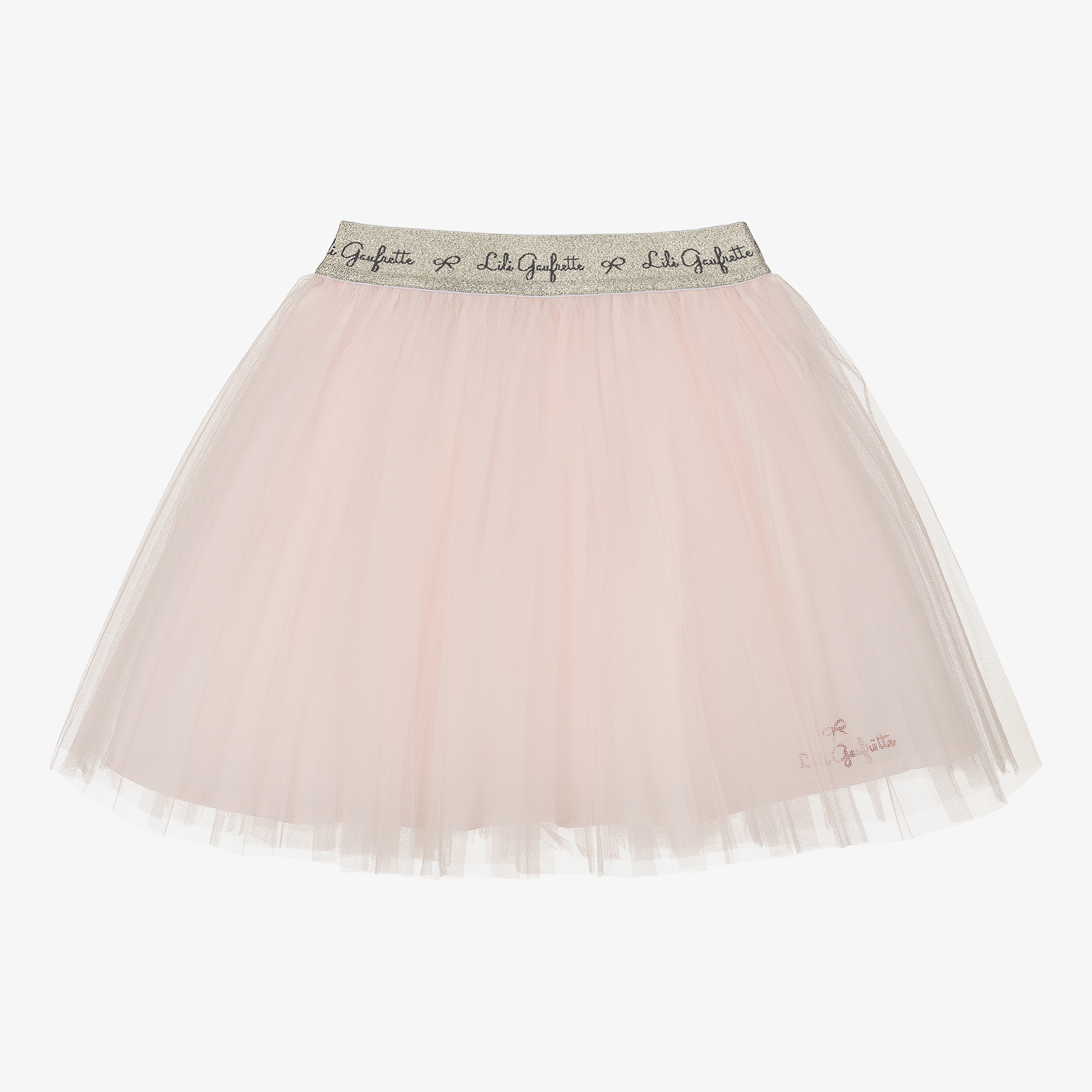 Pink tulle flared skirt sale
