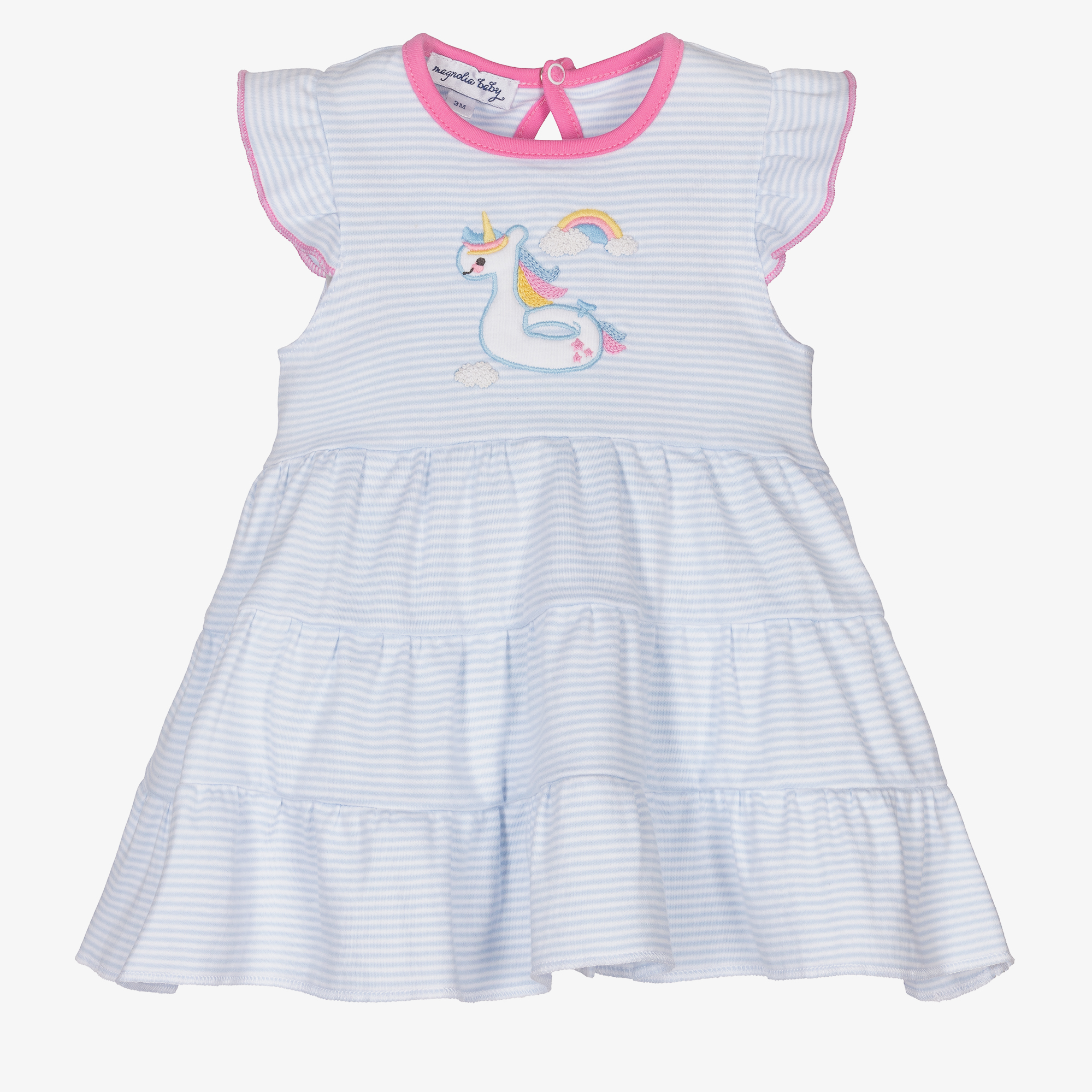 Magnolia Baby Blue Unicorn Baby Dress Set Childrensalon Outlet
