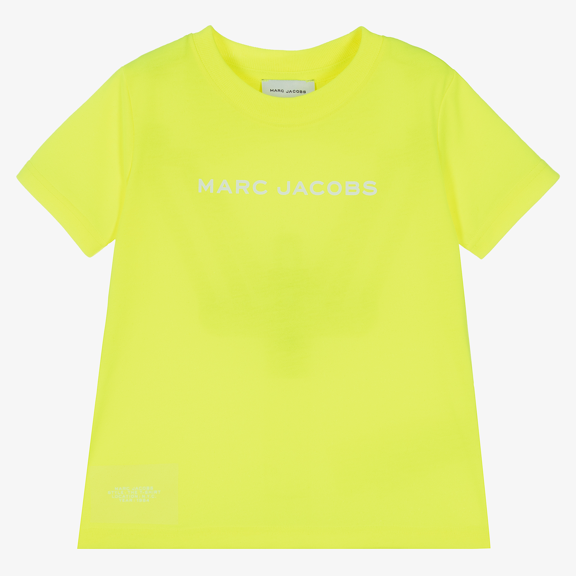 MARC JACOBS - Neon Yellow Jersey Logo T-Shirt MARC JACOBS - Neon Yellow Jersey Logo T-Shirt