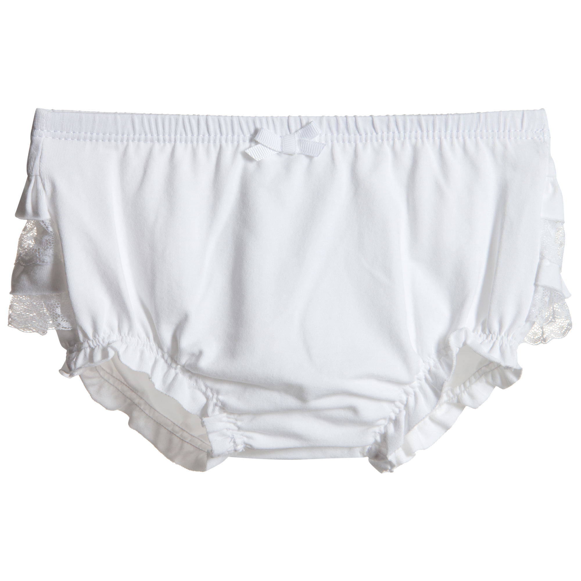 I.C Collections Little Girls White Cotton Brief Panties