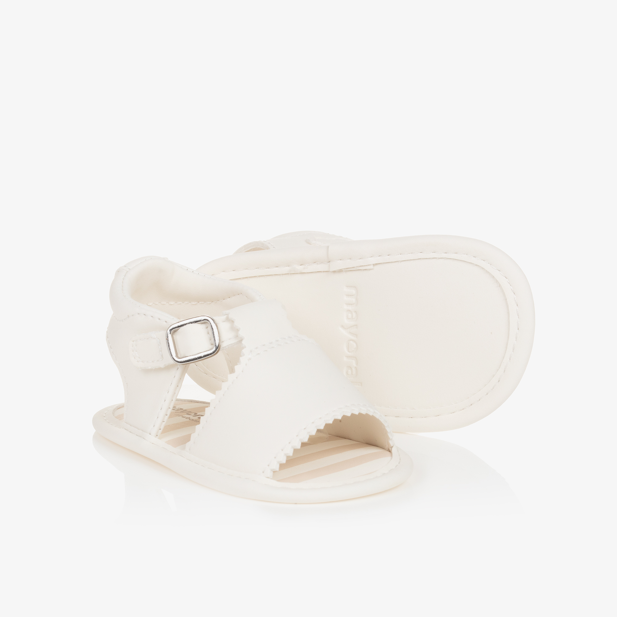 Mayoral Baby Ivory Pre-Walker Sandals Childrensalon Outlet