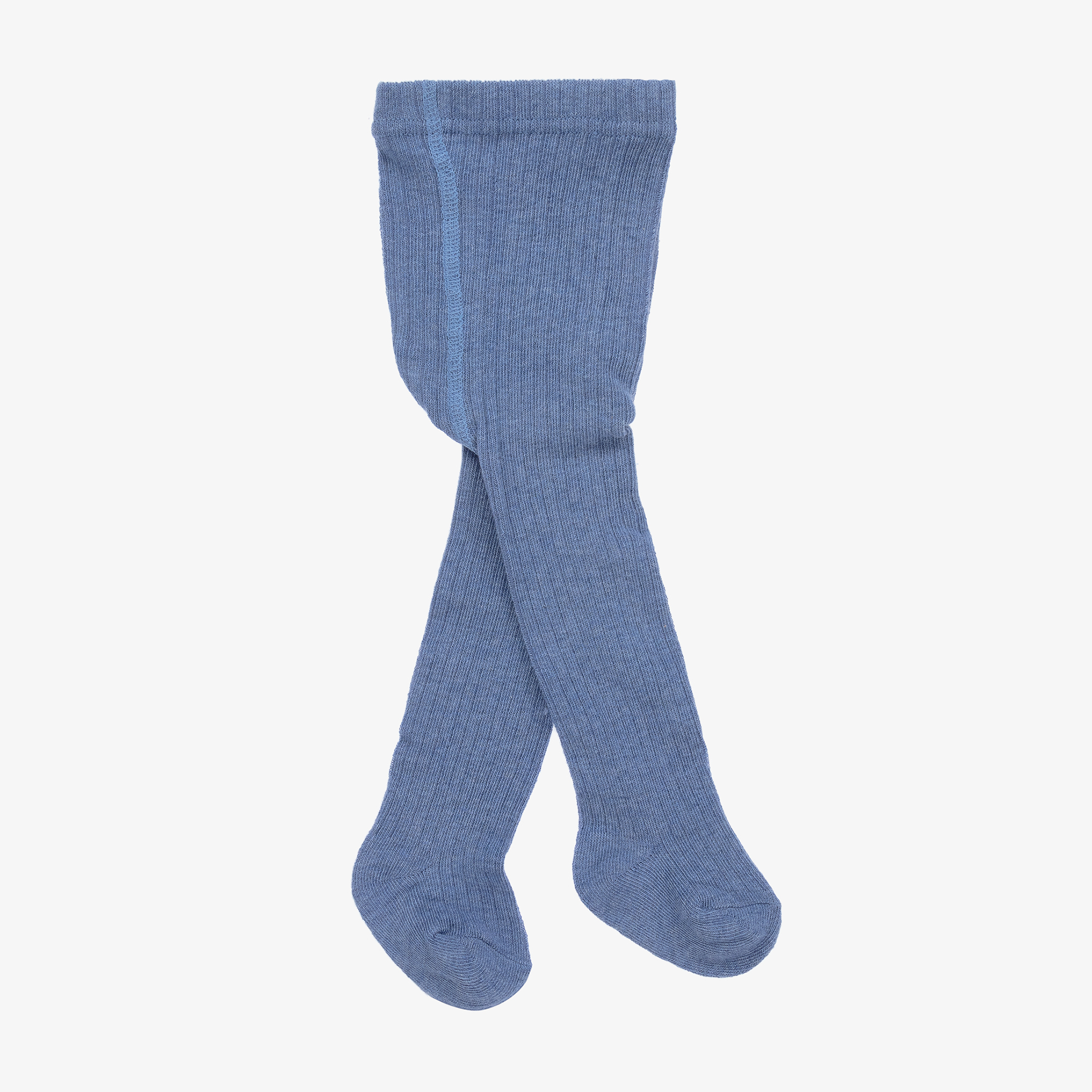 Mayoral Newborn Blue Cotton Rib Baby Tights