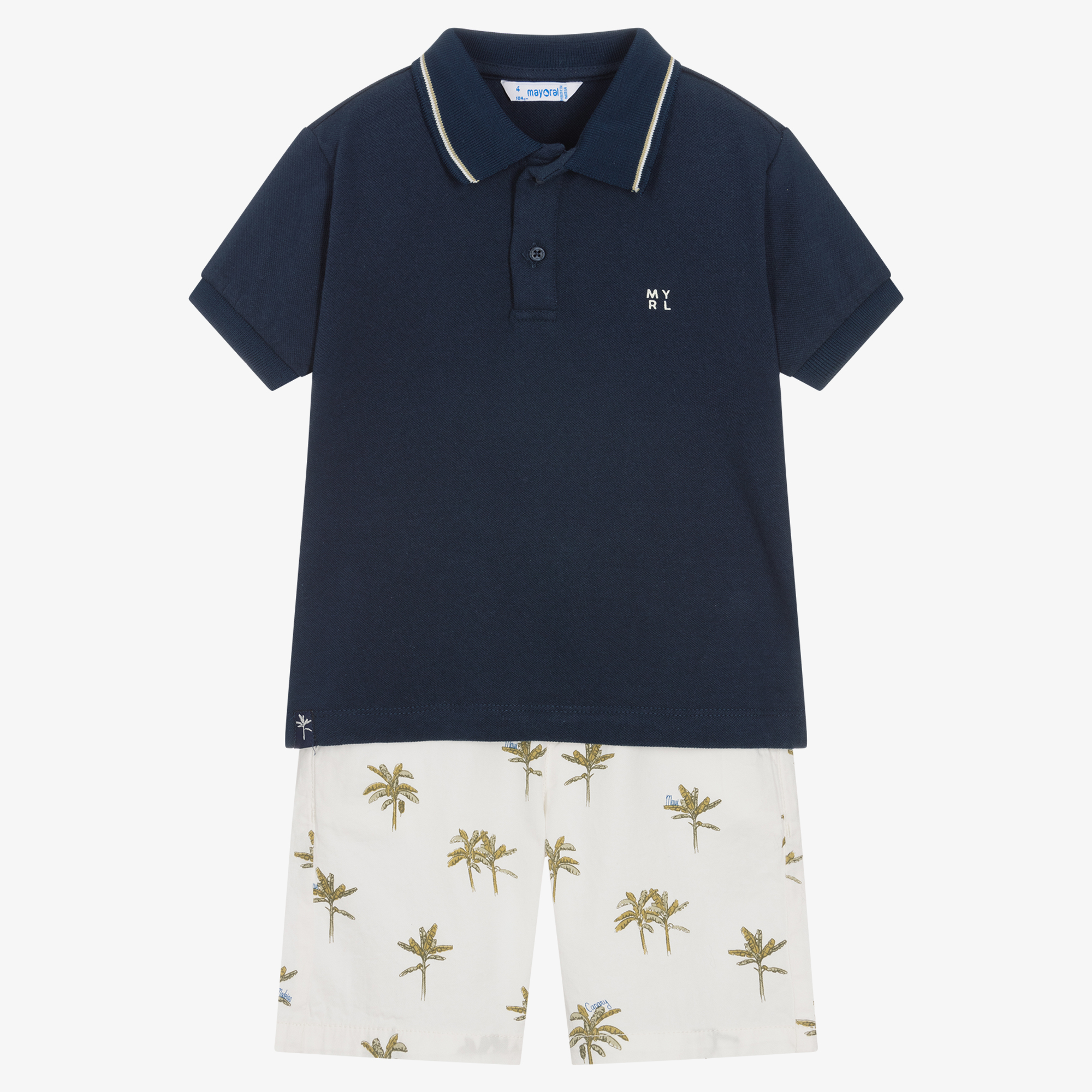 Mayoral Polo Short Set - Blue Mayoral Polo Short Set - Blue