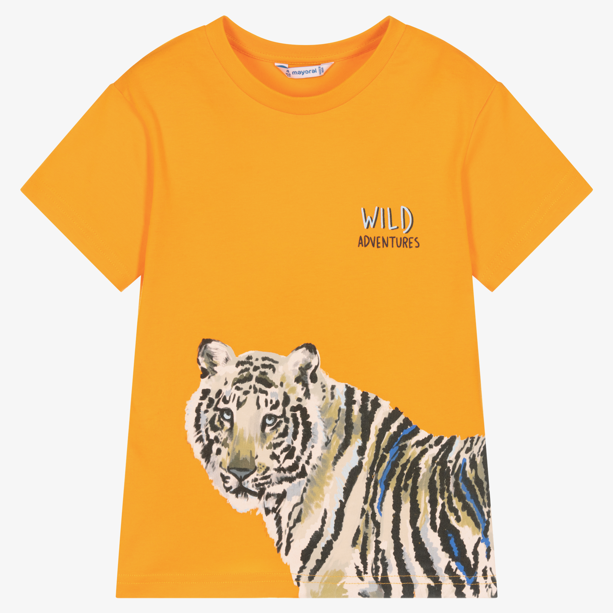 Orange tiger stripe t shirt top