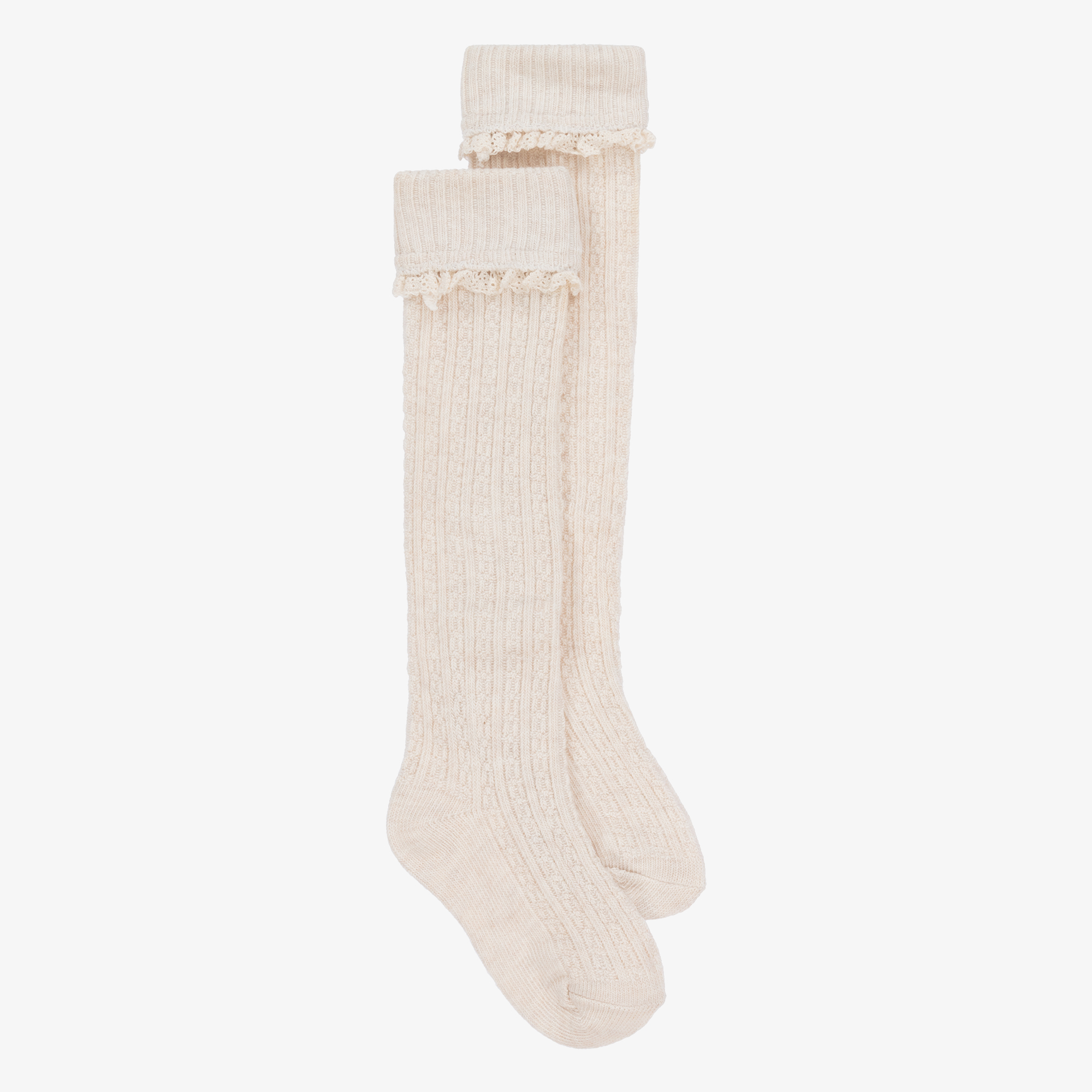 Mayoral Knit Detailed Socks - Natural
