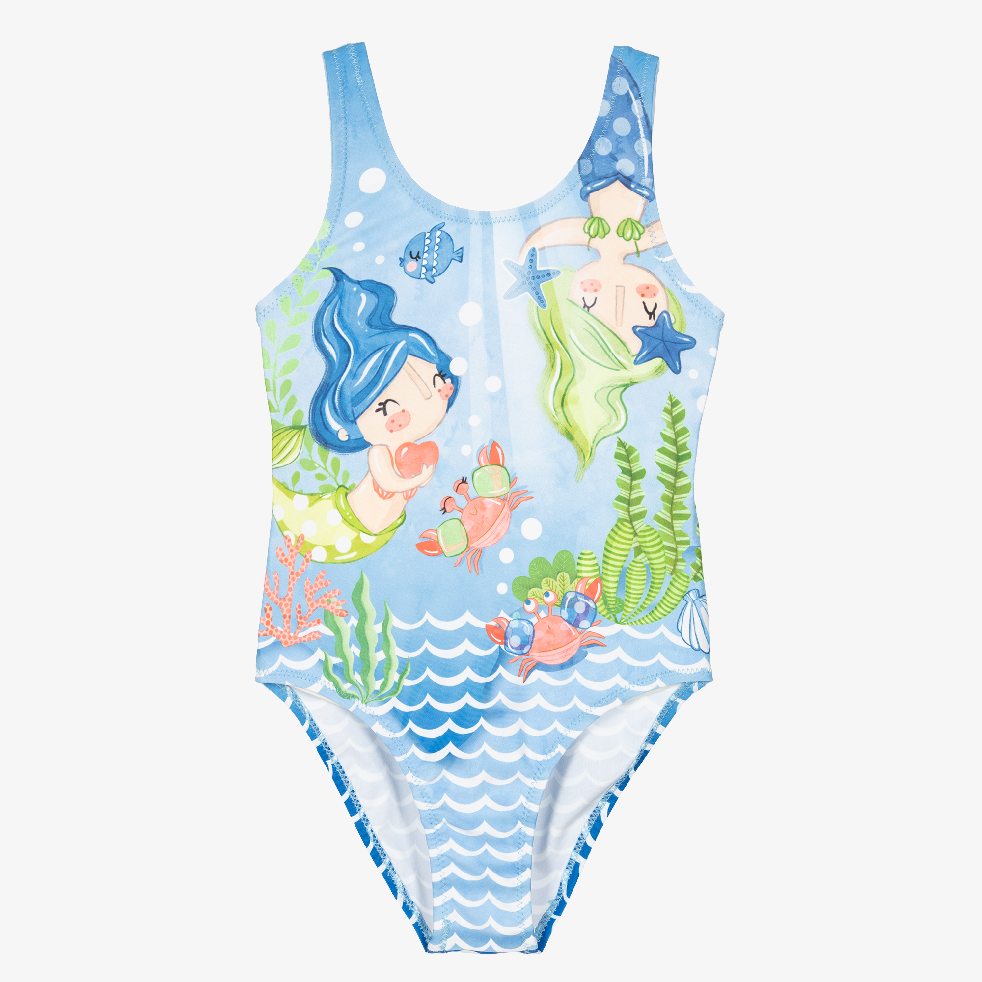 Mayoral - Girls Blue Mermaid Swimsuit | Childrensalon Outlet