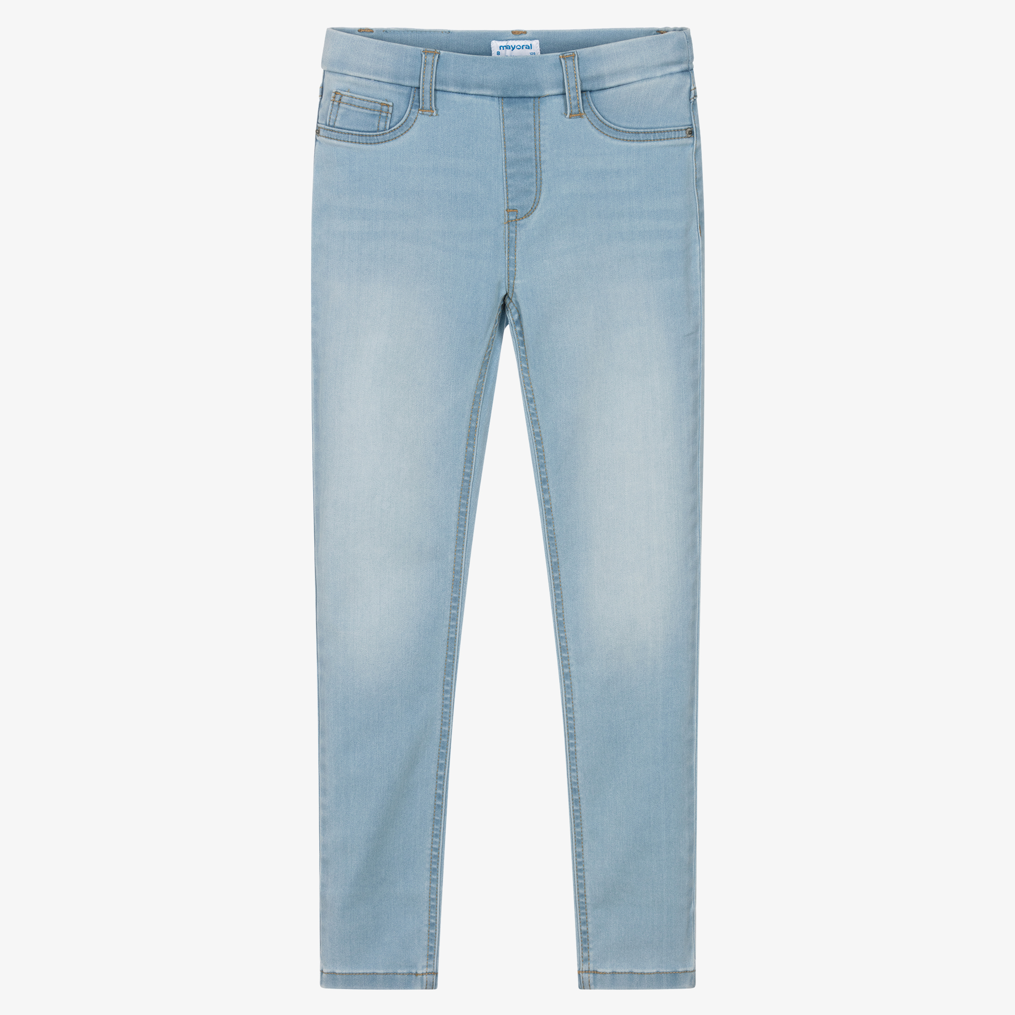 Mayoral Girls Light Blue Denim Jeggings Childrensalon Outlet