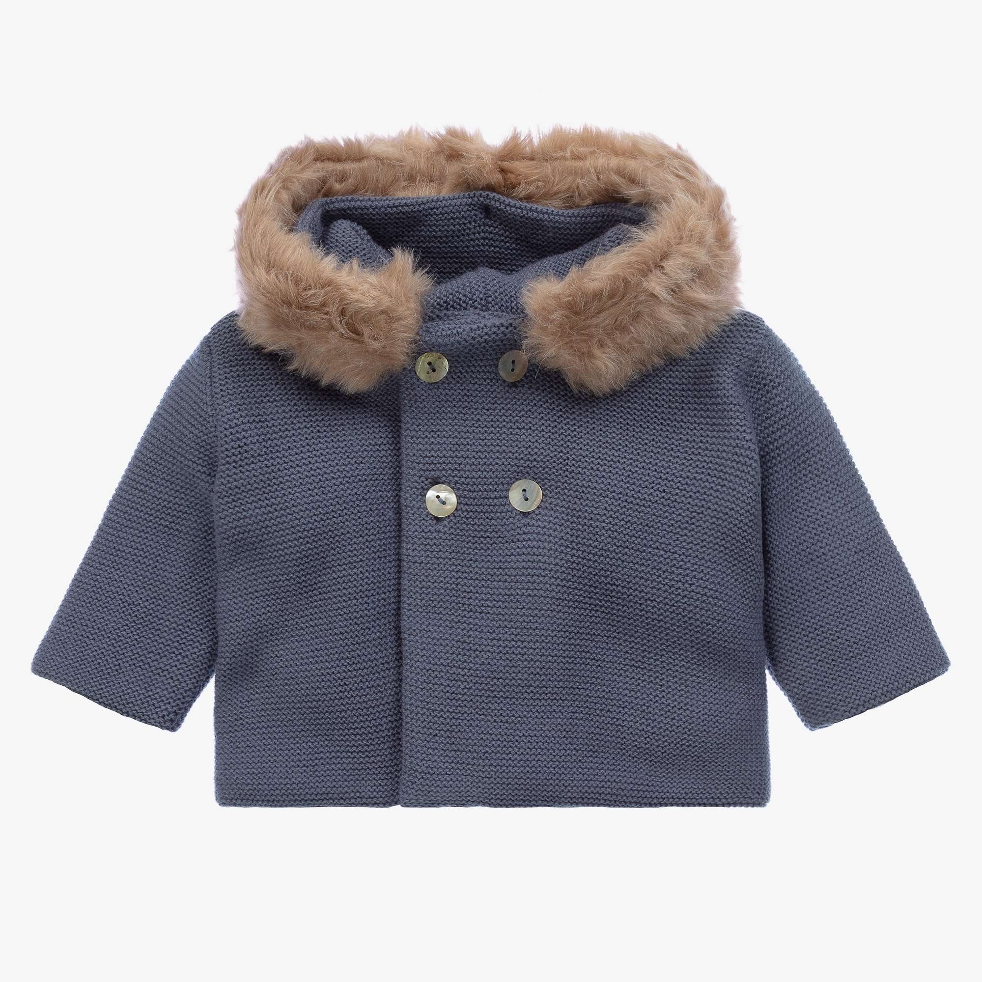 Mebi Boys Petrol Blue Knitted Pram Coat