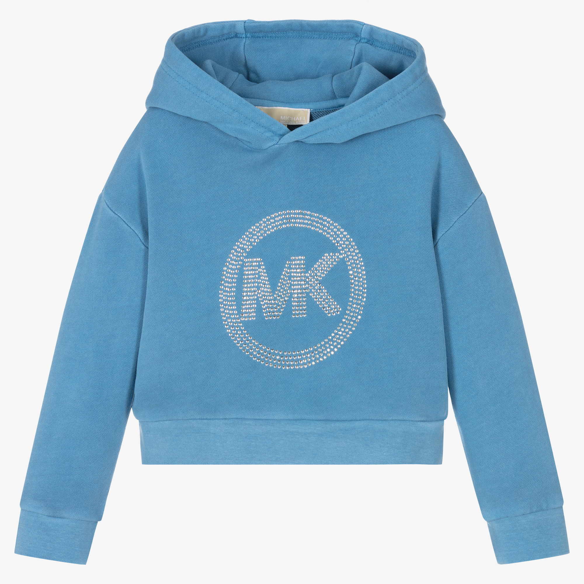 Michael Kors Kids - Girls Blue Diamanté Hoodie | Childrensalon Outlet