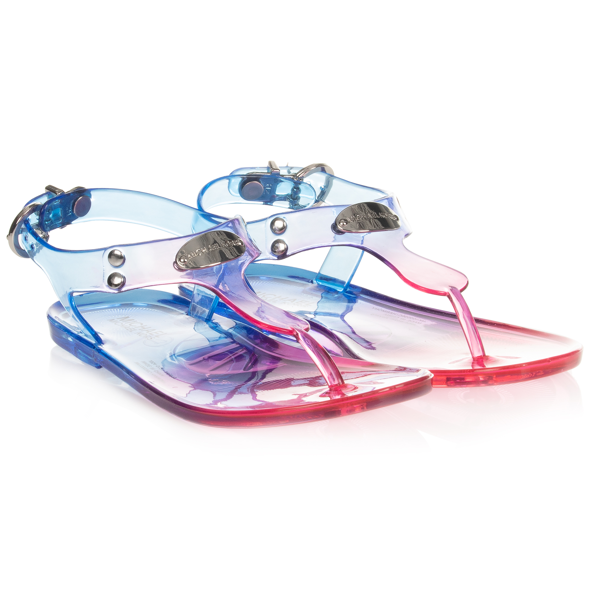 Michael Kors Kids Pink Blue Jelly Sandals