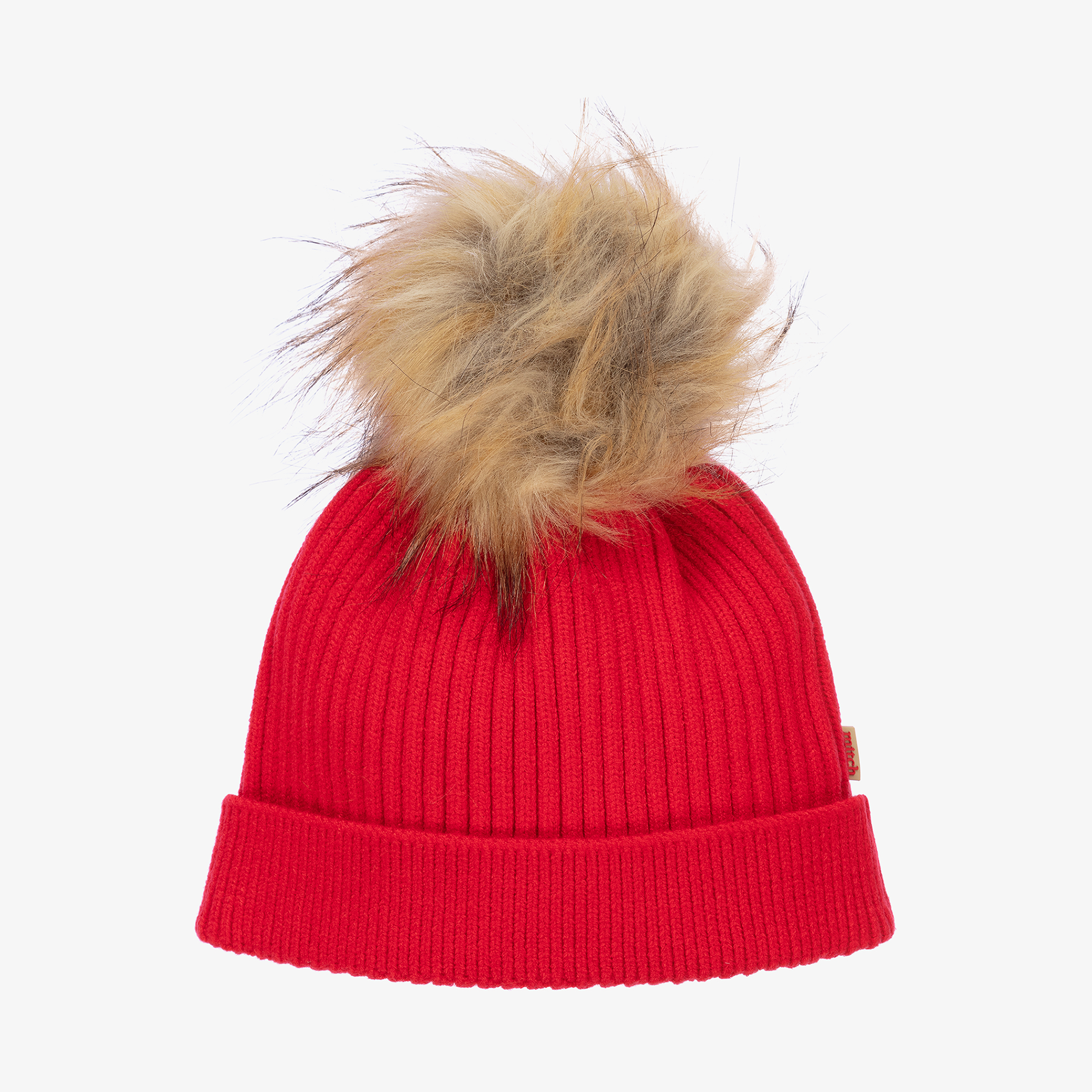 Mitch & Son - Boys Red Knitted Pom-Pom Hat | Childrensalon  display picture 1
