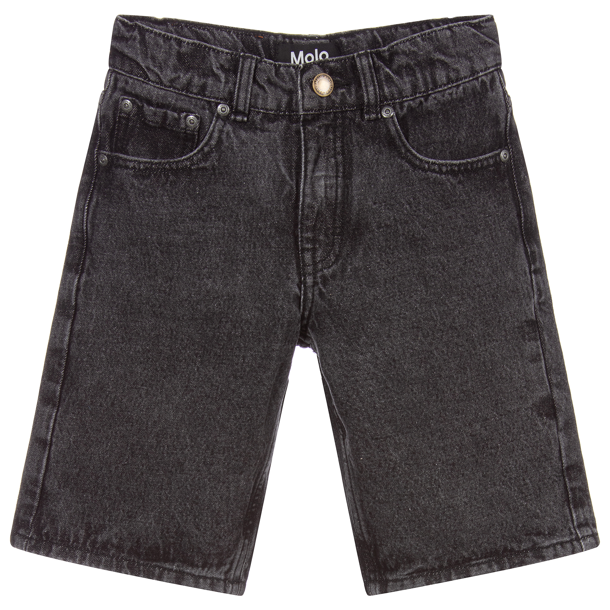 Molo - Boys Washed Black Denim Shorts 