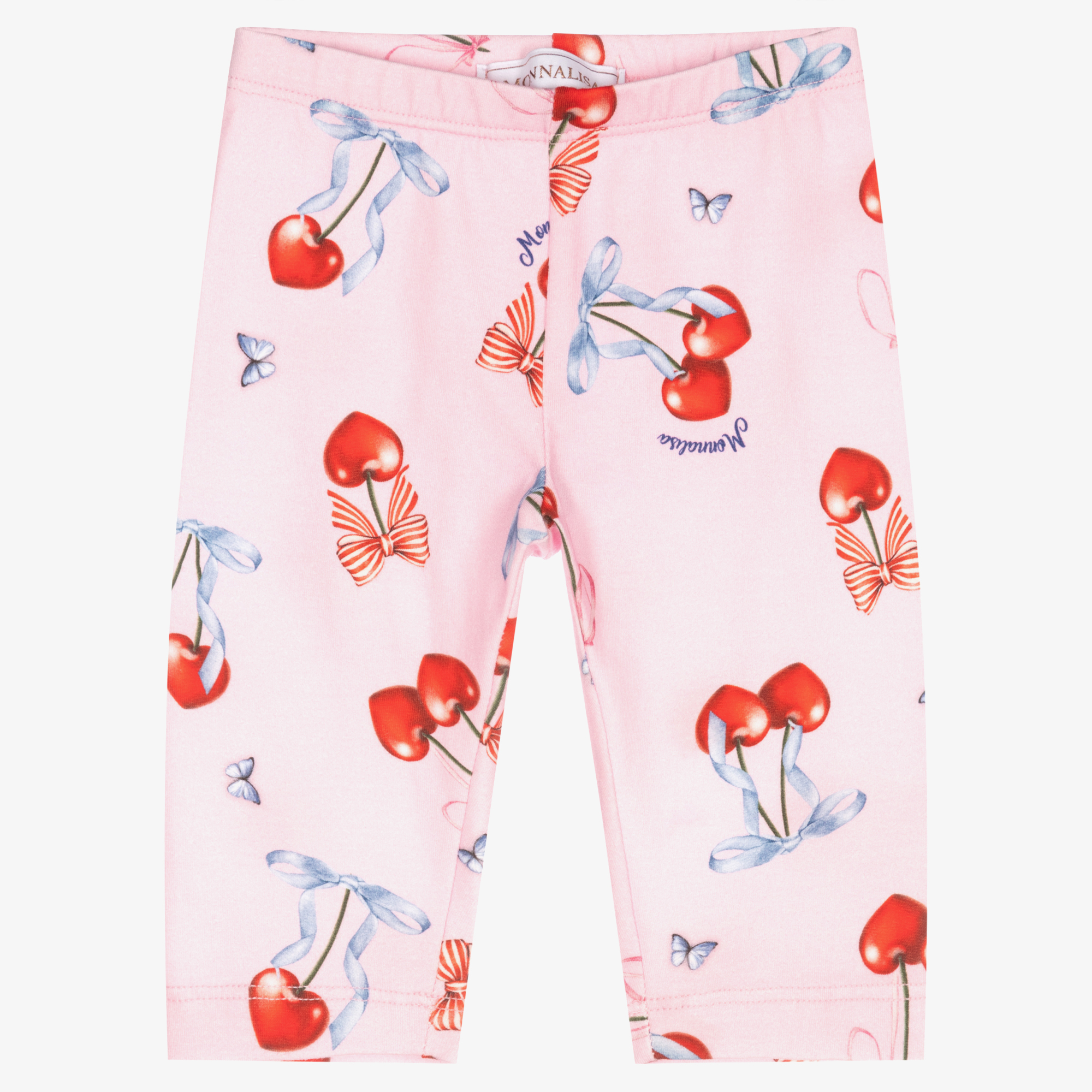 Monnalisa - Girls Garden Party Top & Pink Check Legging Set