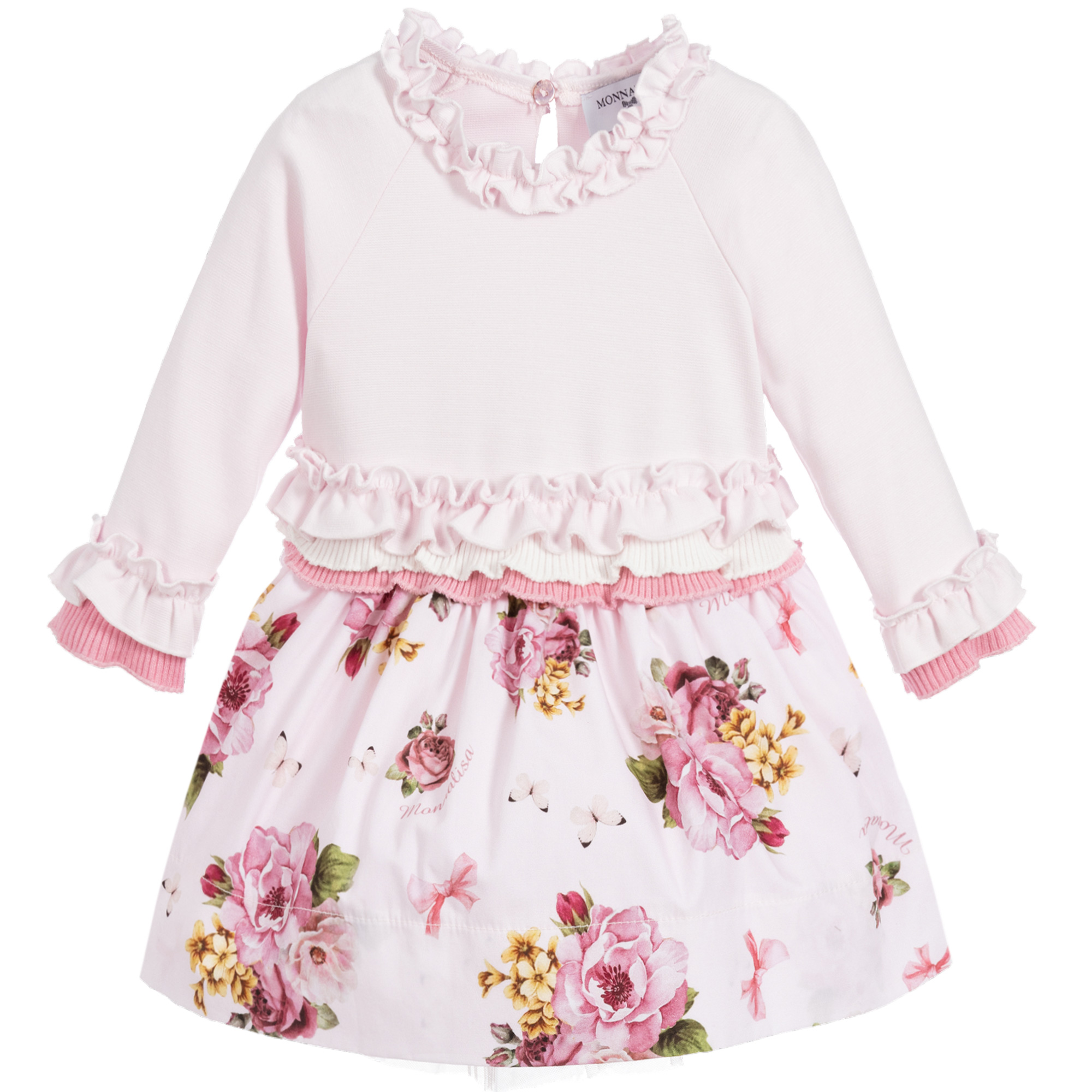 girls pink flower dress