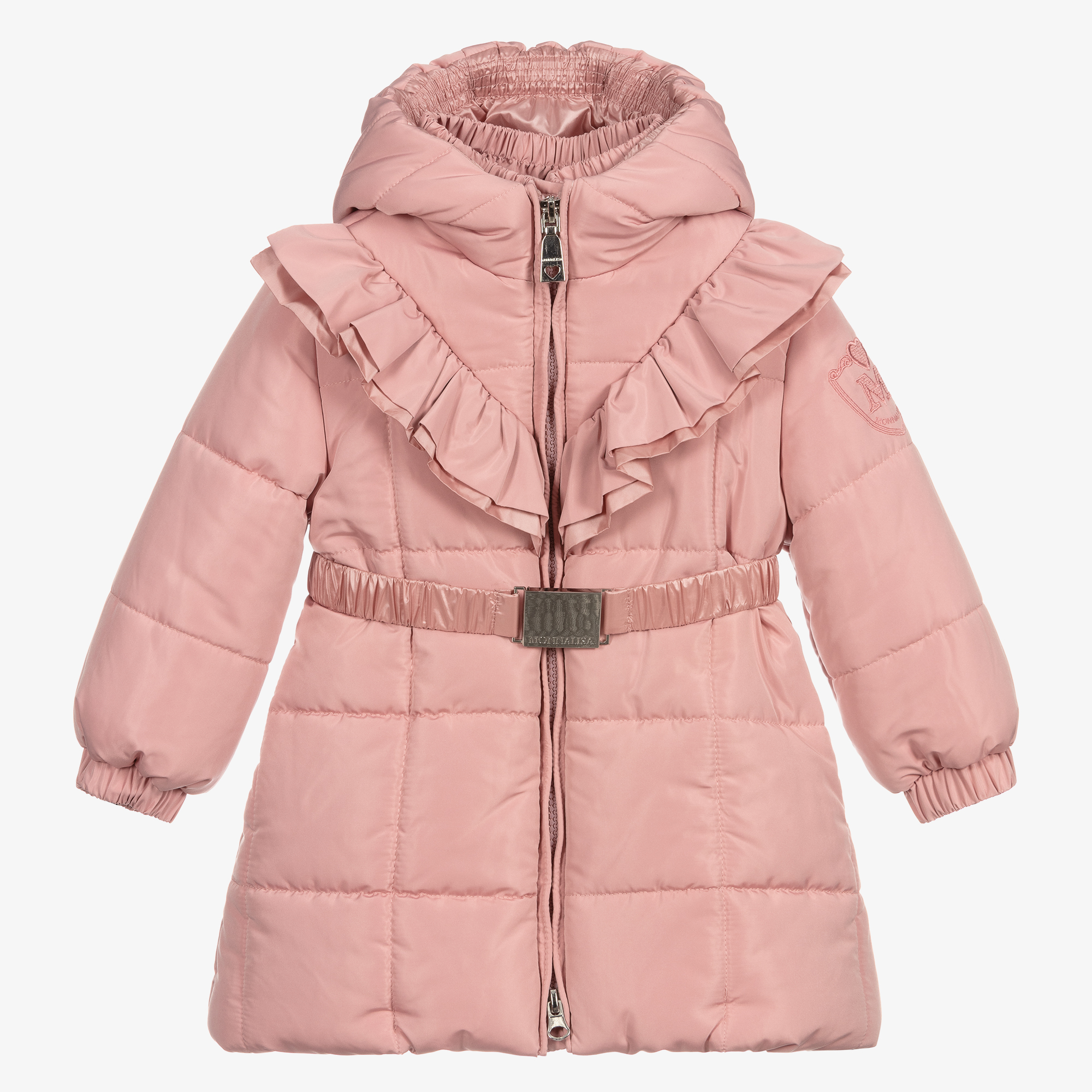 Monnalisa hooded padded-down coat - Neutrals