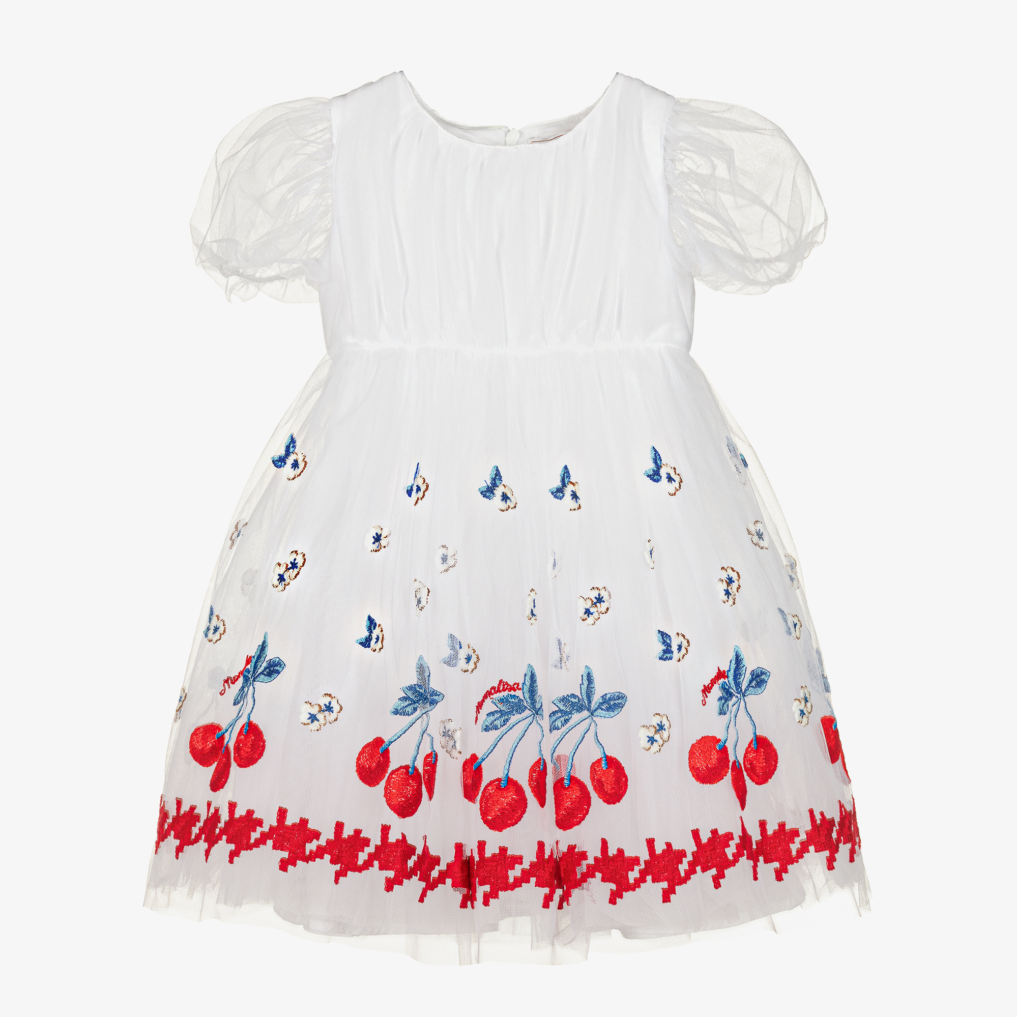 Girls white deals embroidered dress