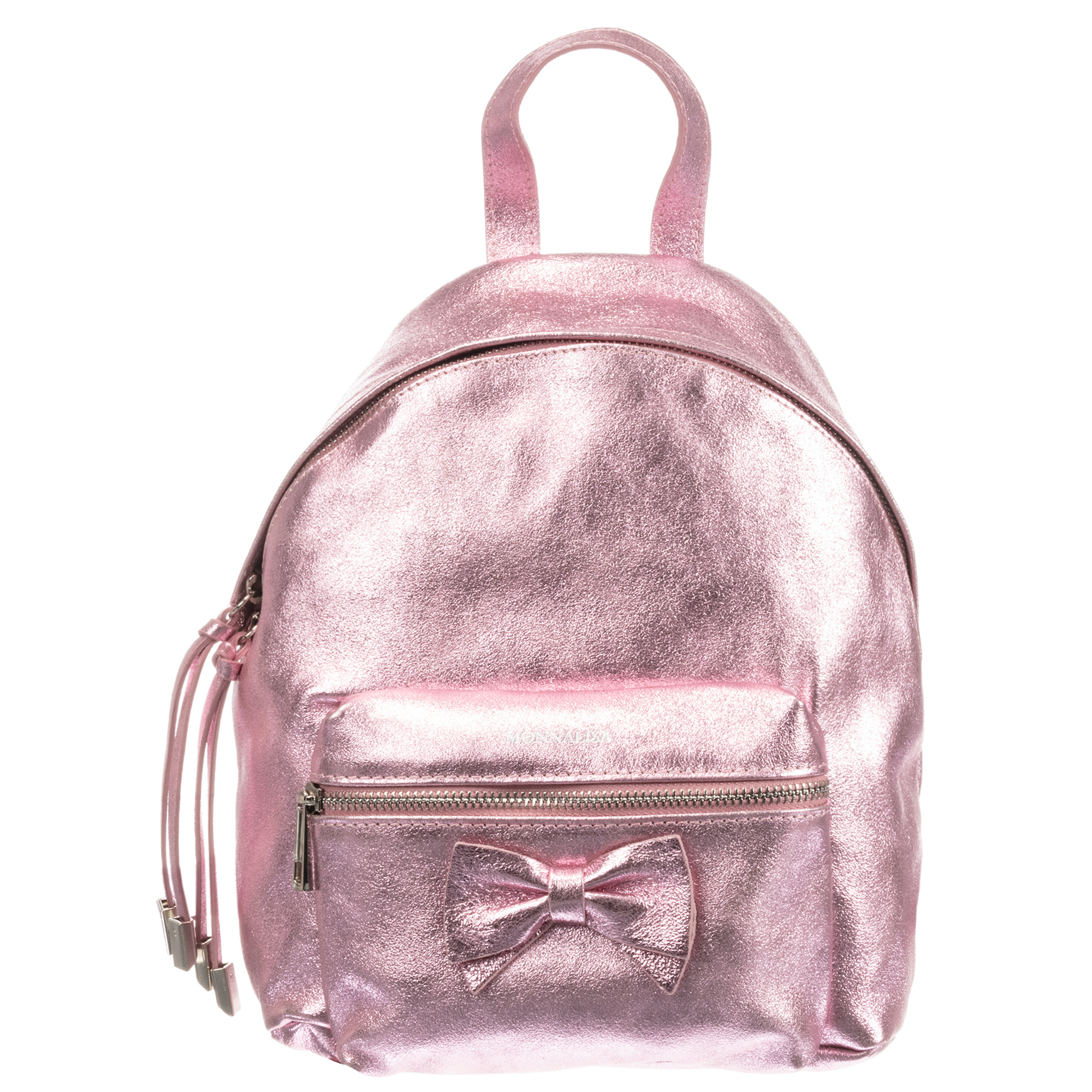 Monnalisa - Pink Leather Backpack (28cm)