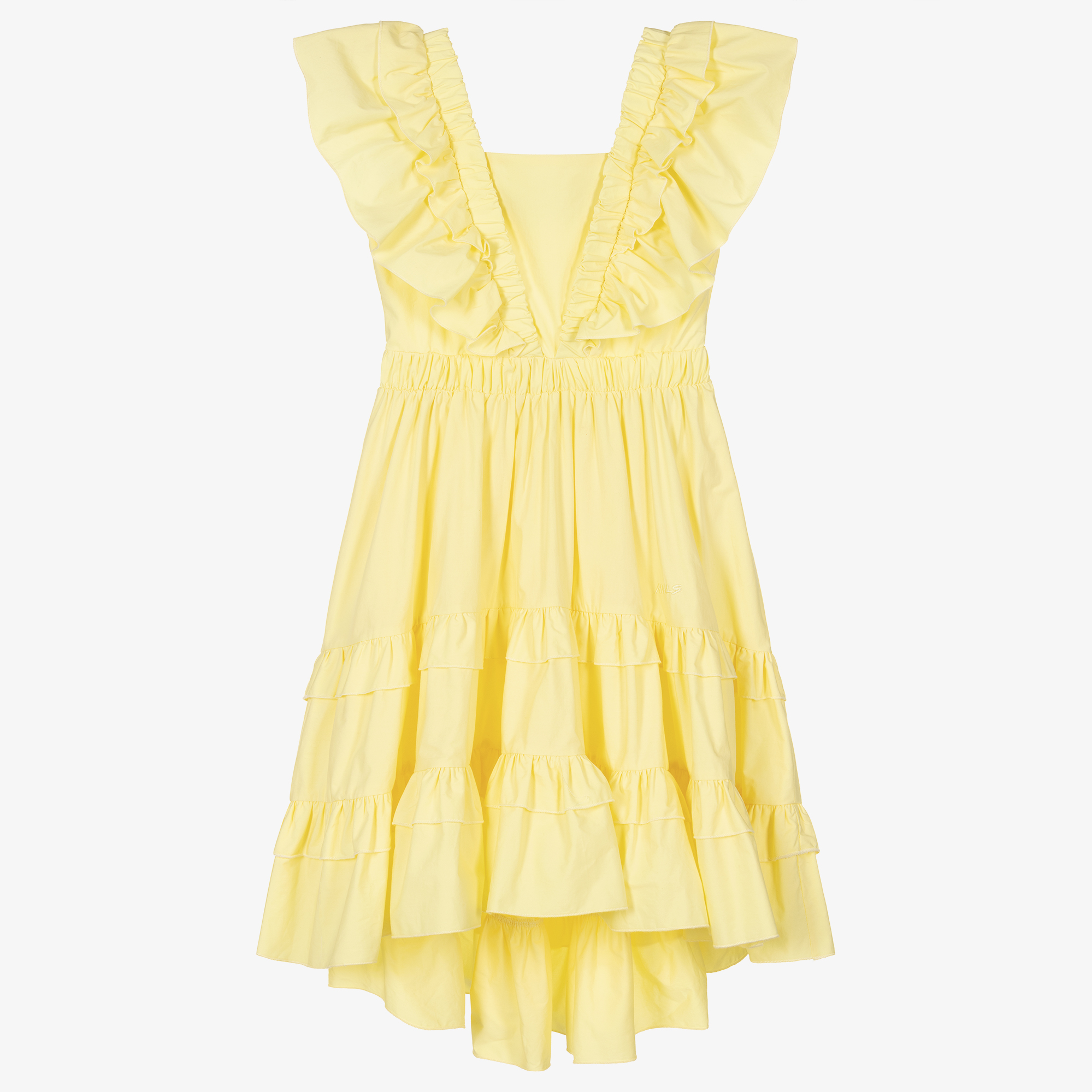 Monnalisa Poplin Dress With Trim