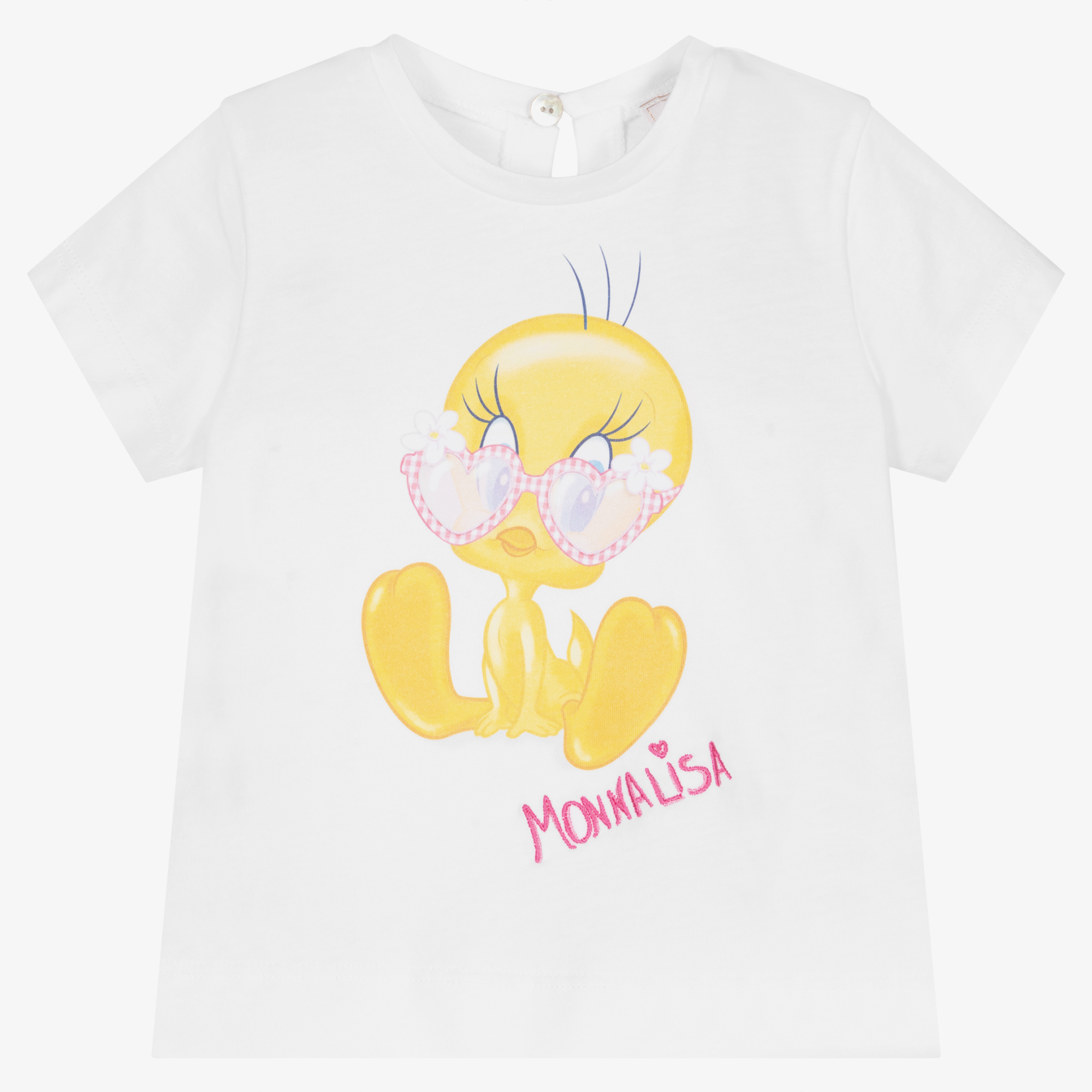 Monnalisa - White Cotton Tweety T-Shirt | Childrensalon Outlet