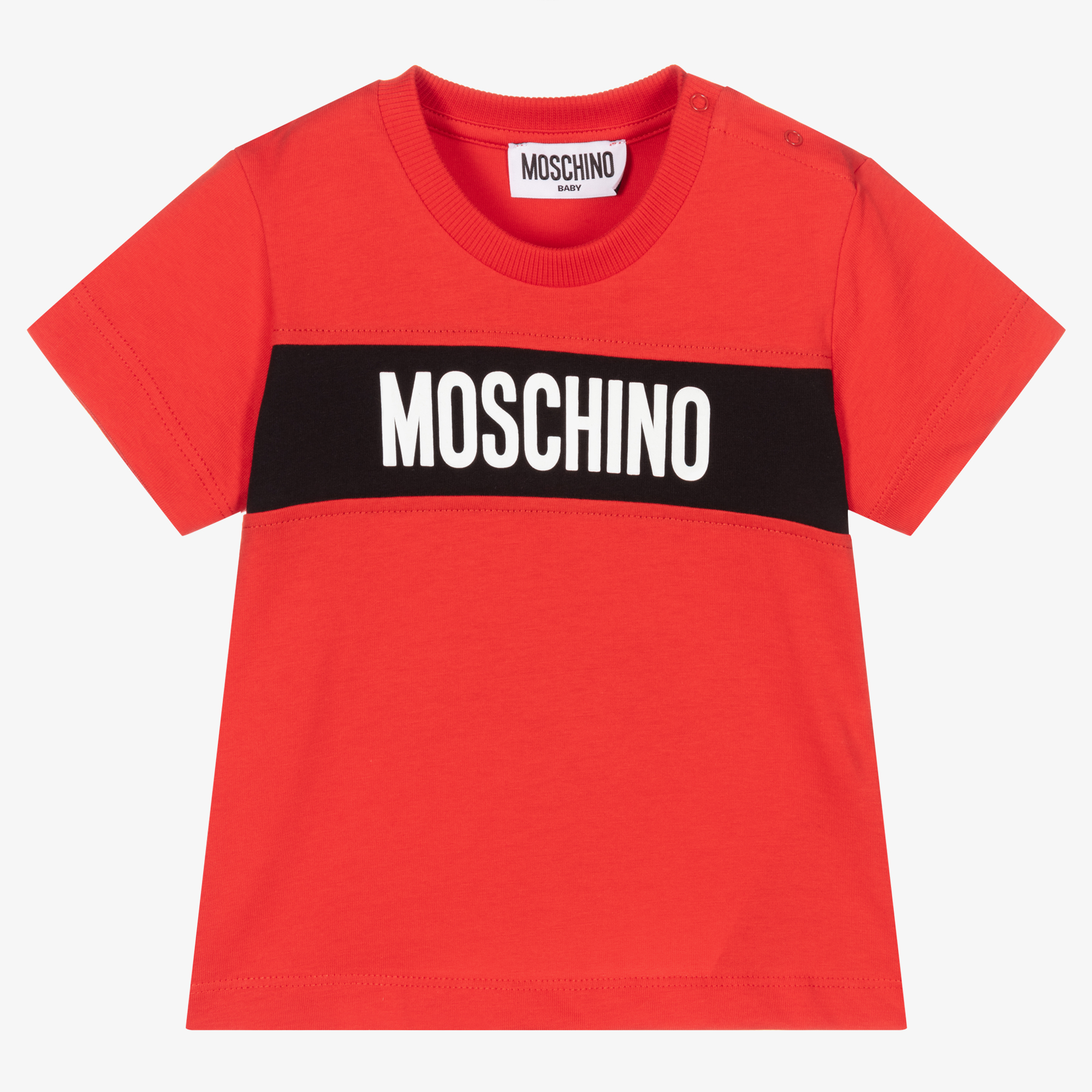 MOSCHINO スパンコール Tシャツ レッド Red Printed T-Shirt by Moschino on Sale