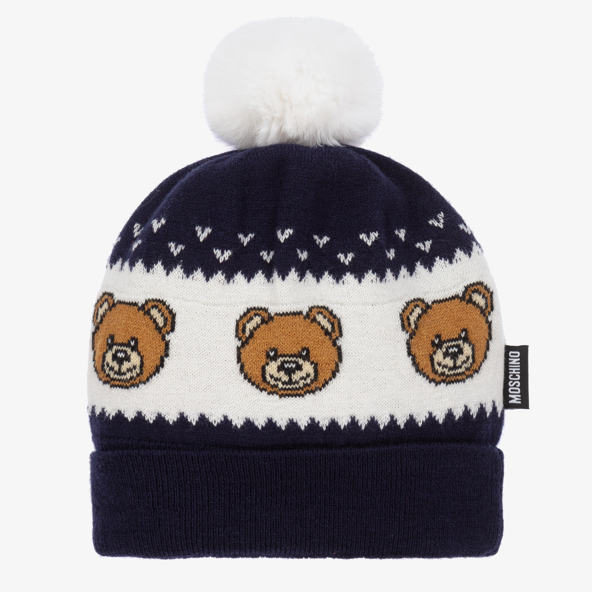 Moschino Bear Knit Hat Moschino Teddy Bear black lamé beanie - Black|65214M2346016 main image 4
