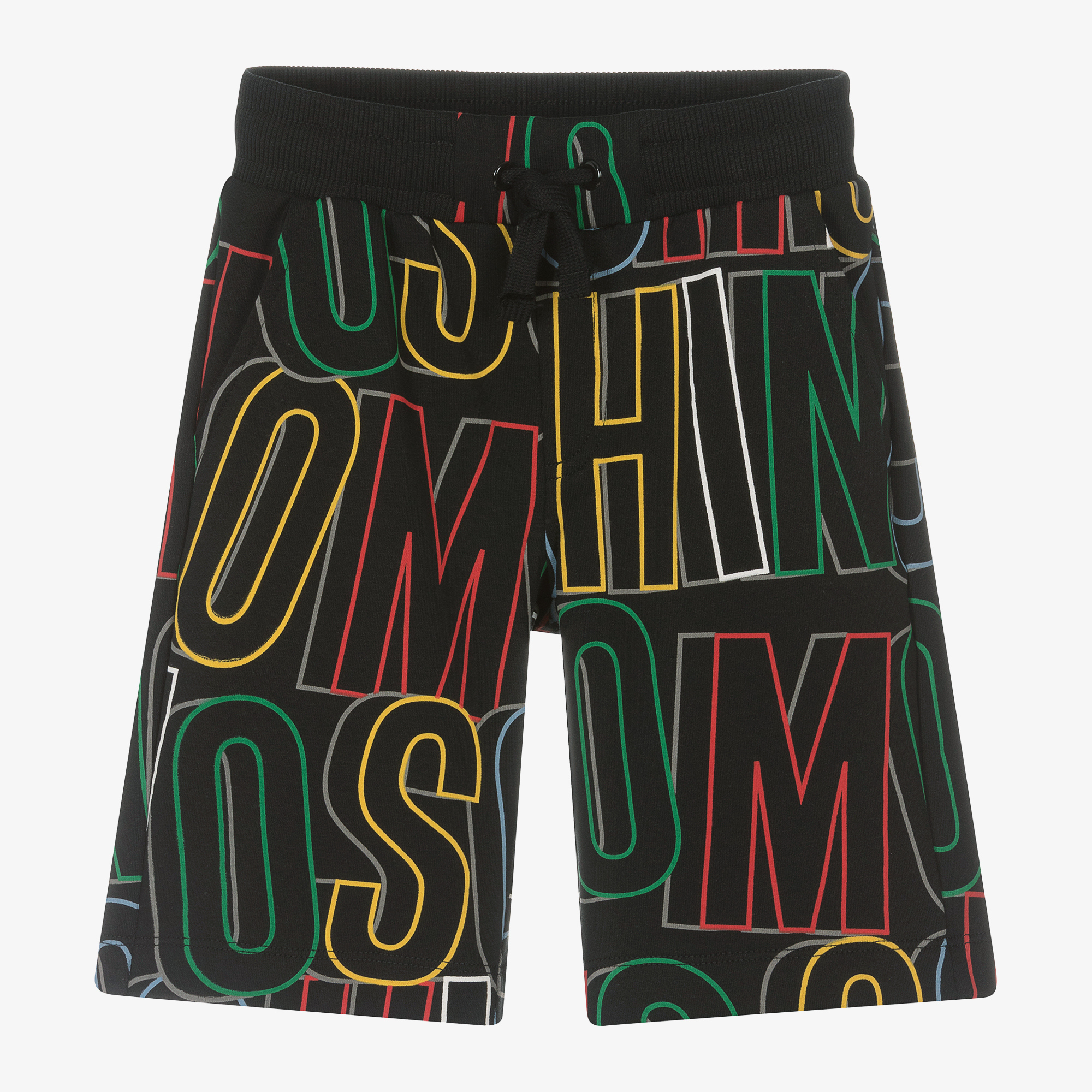 Moschino Kid-Teen - Boys Black Graphic Cotton Shorts
