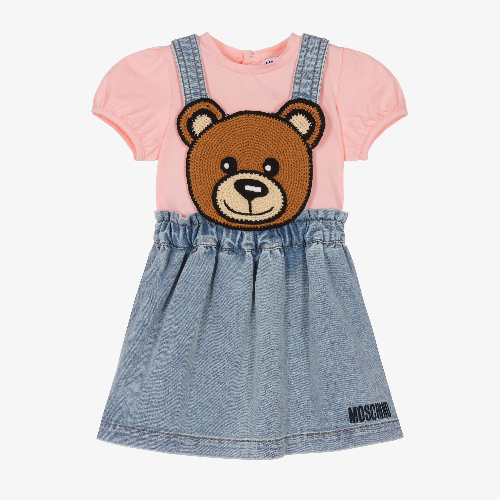 Moschino Kids Teddy Bear skirt set - Yellow