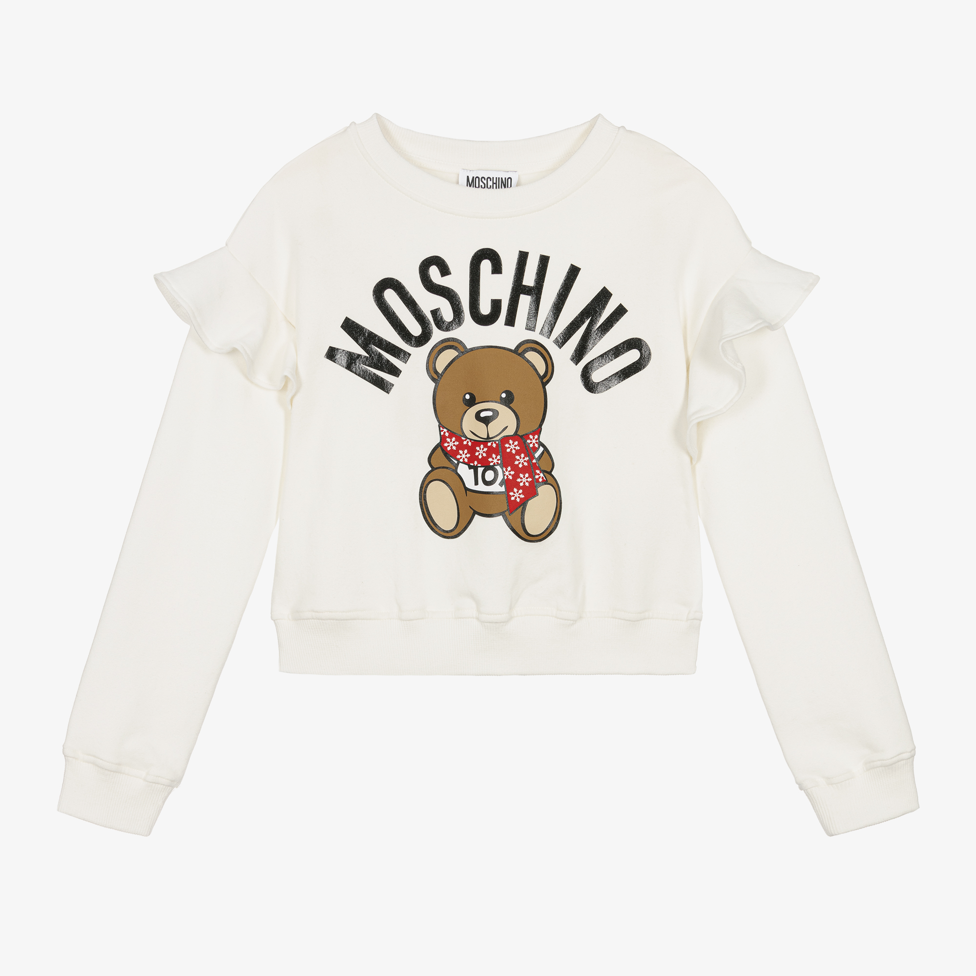 Moschino Kid-Teen - Girls Ivory Cotton Teddy Bear Sweatshirt