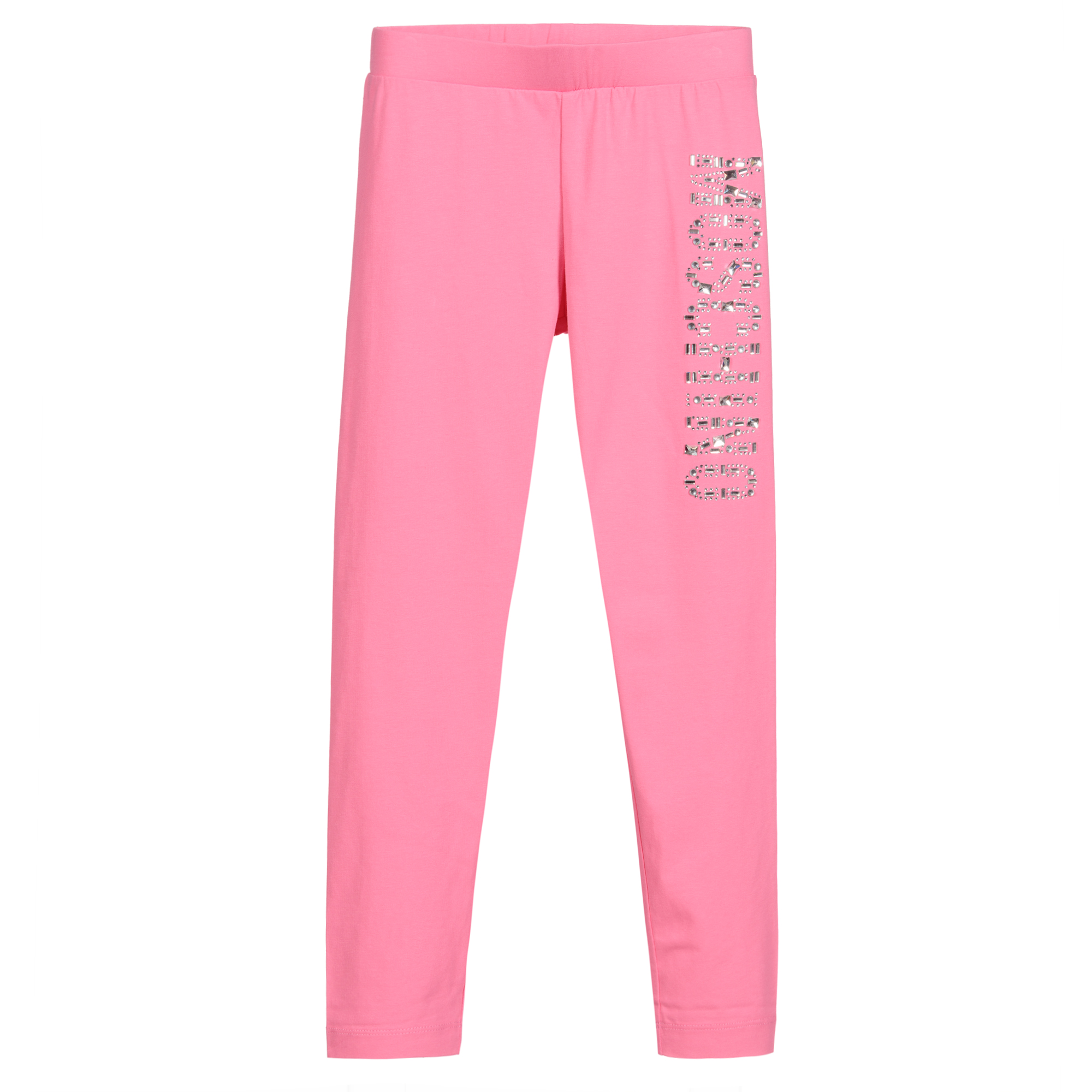 Moschino Kid Teen Girls Pink Cotton Leggings