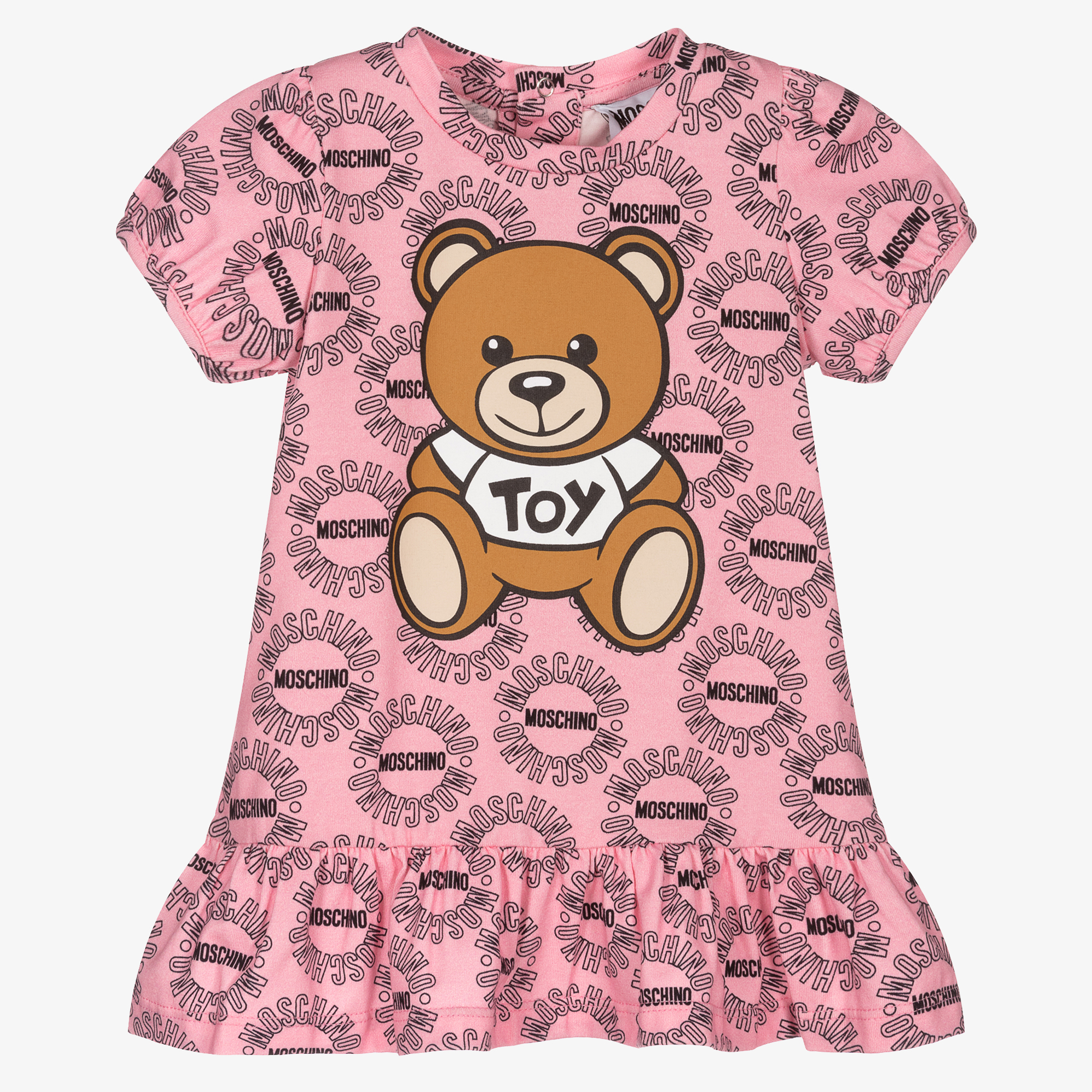 Moschino Baby Moschino Kids 2019 Moschino Baby Girls Pink Cotton Logo Dress Childrensalon Outlet