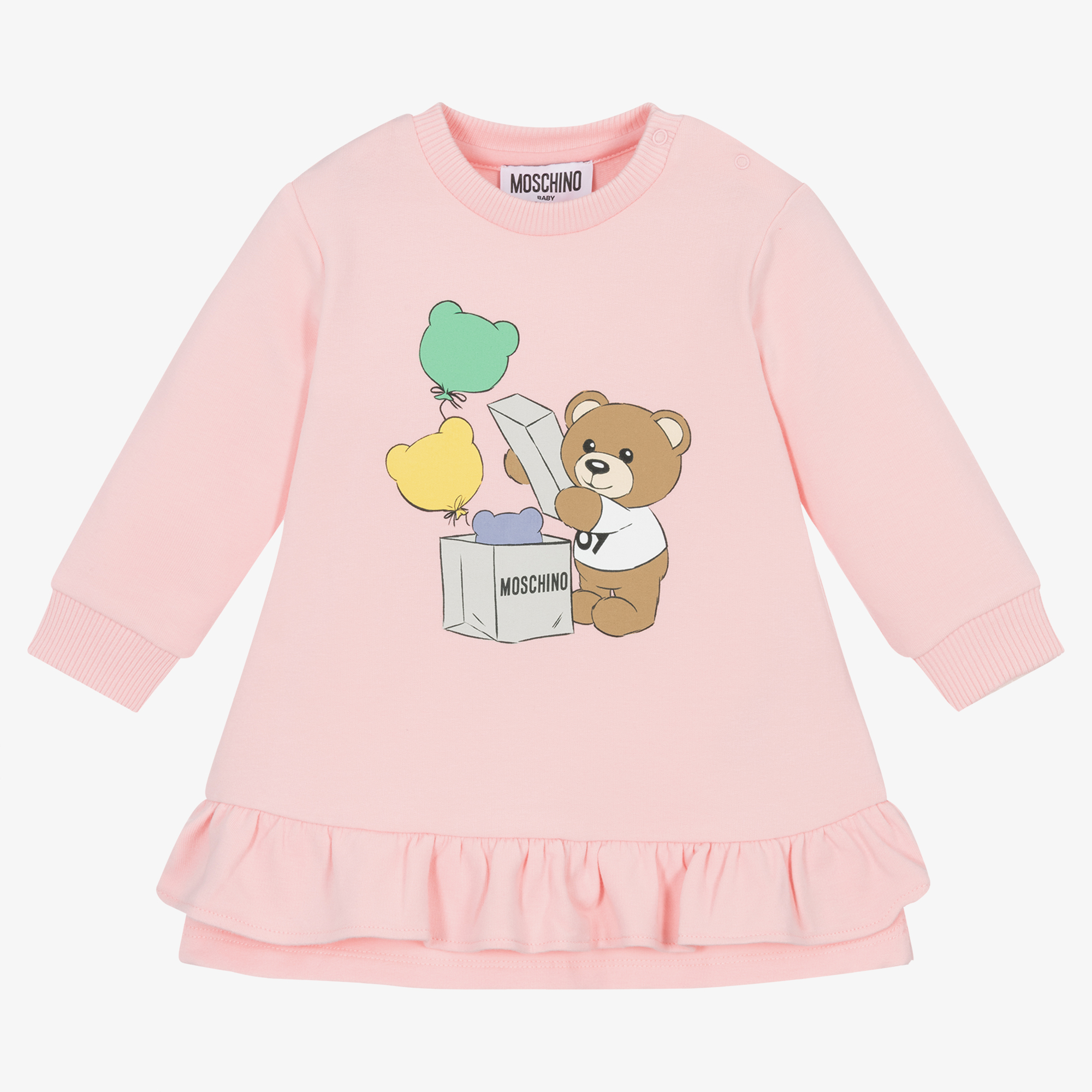 【送料&関税込】Moschino Couture Cotton Teddy Dress Moschino - Girls Black Cotton Teddy Bear Dress | Childrensalon