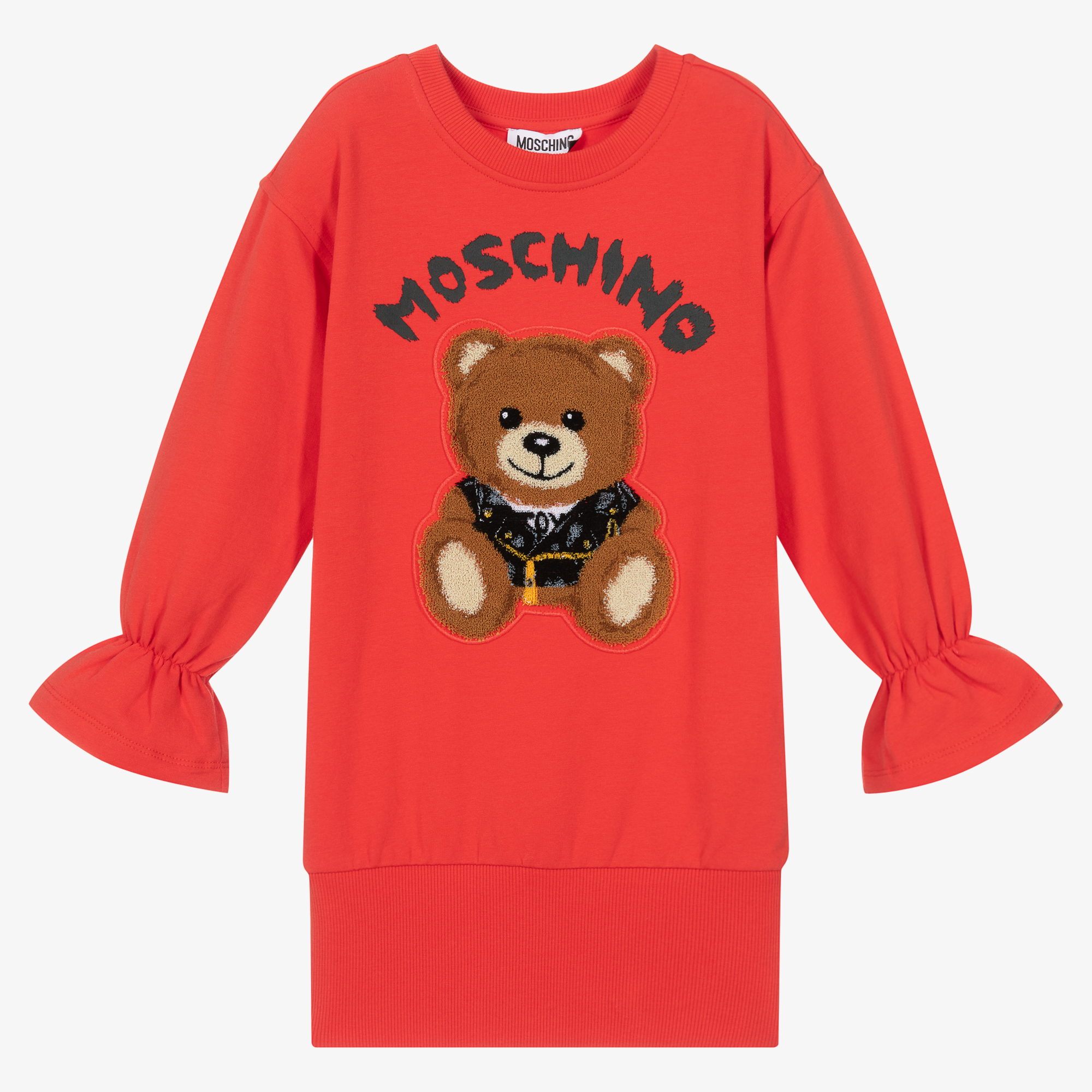 Moschino Kid-Teen - Girls Red Teddy Bear Logo Dress