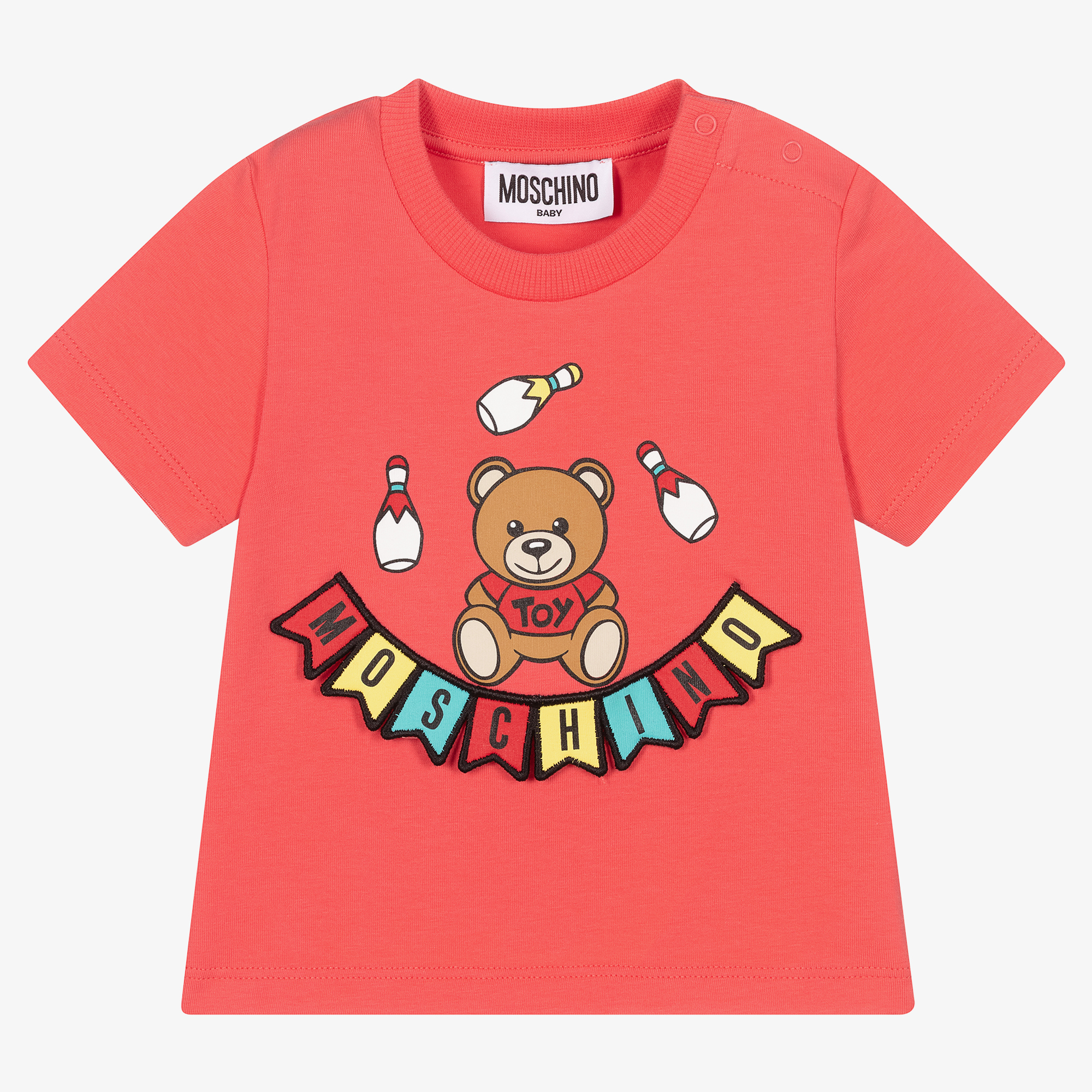 Moschino Baby - Pink Cotton Logo T-Shirt | Childrensalon Outlet