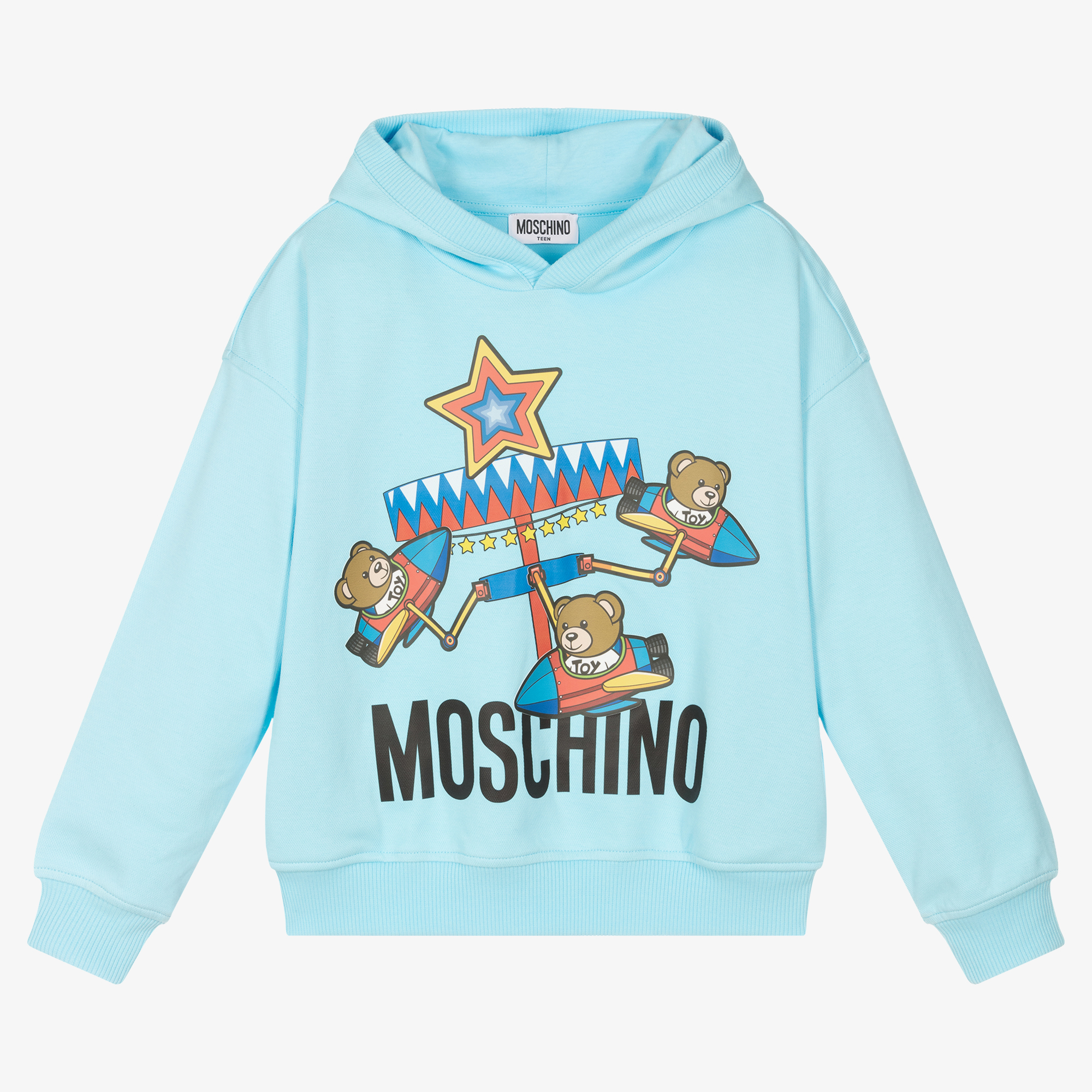 Moschino clearance blue hoodie