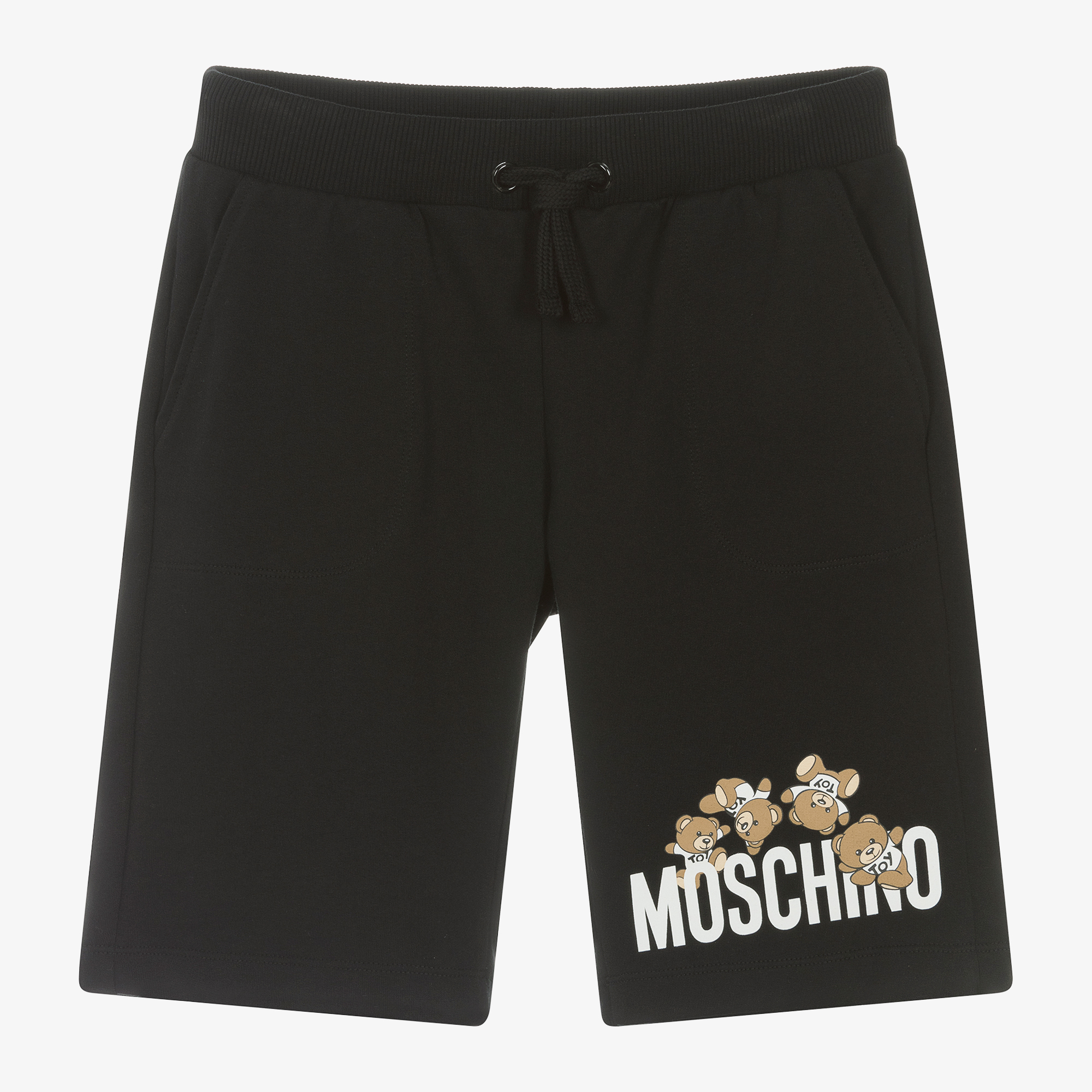 Moschino Kid-Teen - Teen Boys Black Teddy Bear Cotton Shorts