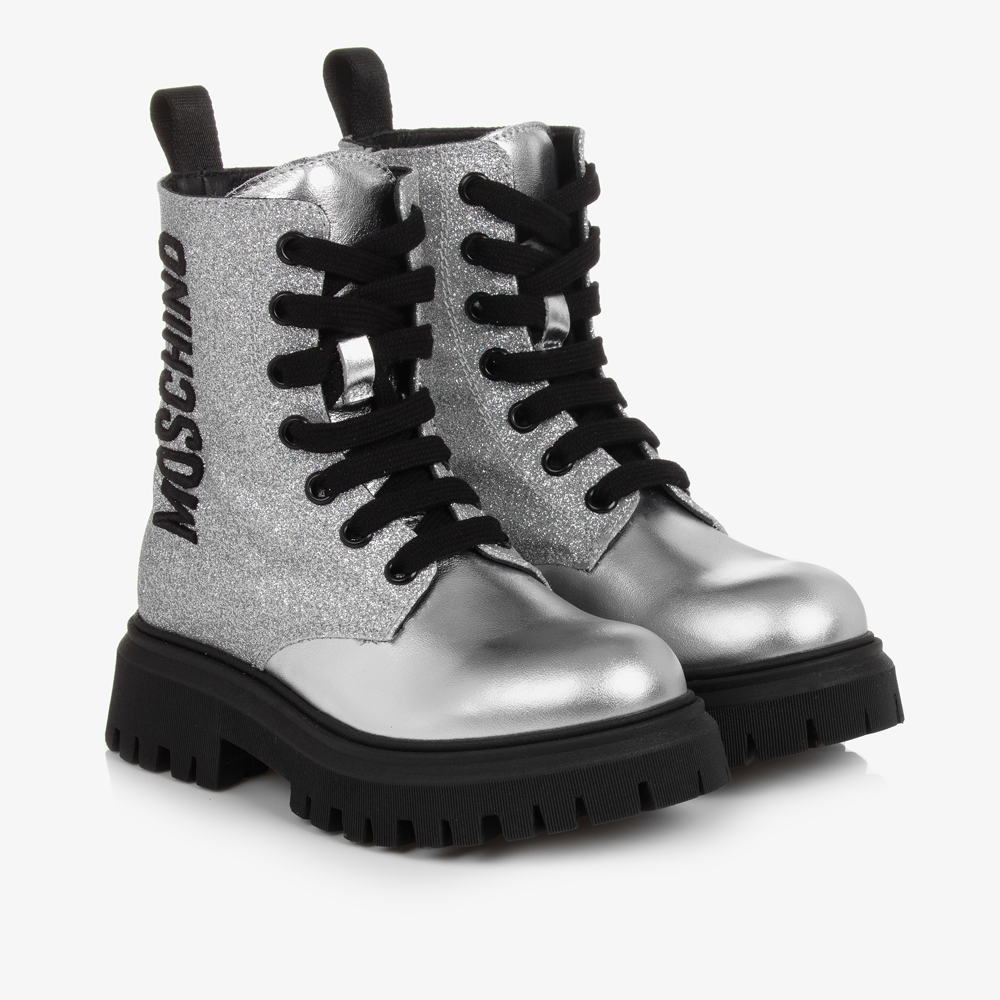 Moschino 23SS スカート シルバー系 Made In Italy メッシュポケットジップタイトSK（マキシ丈/ロングスカート