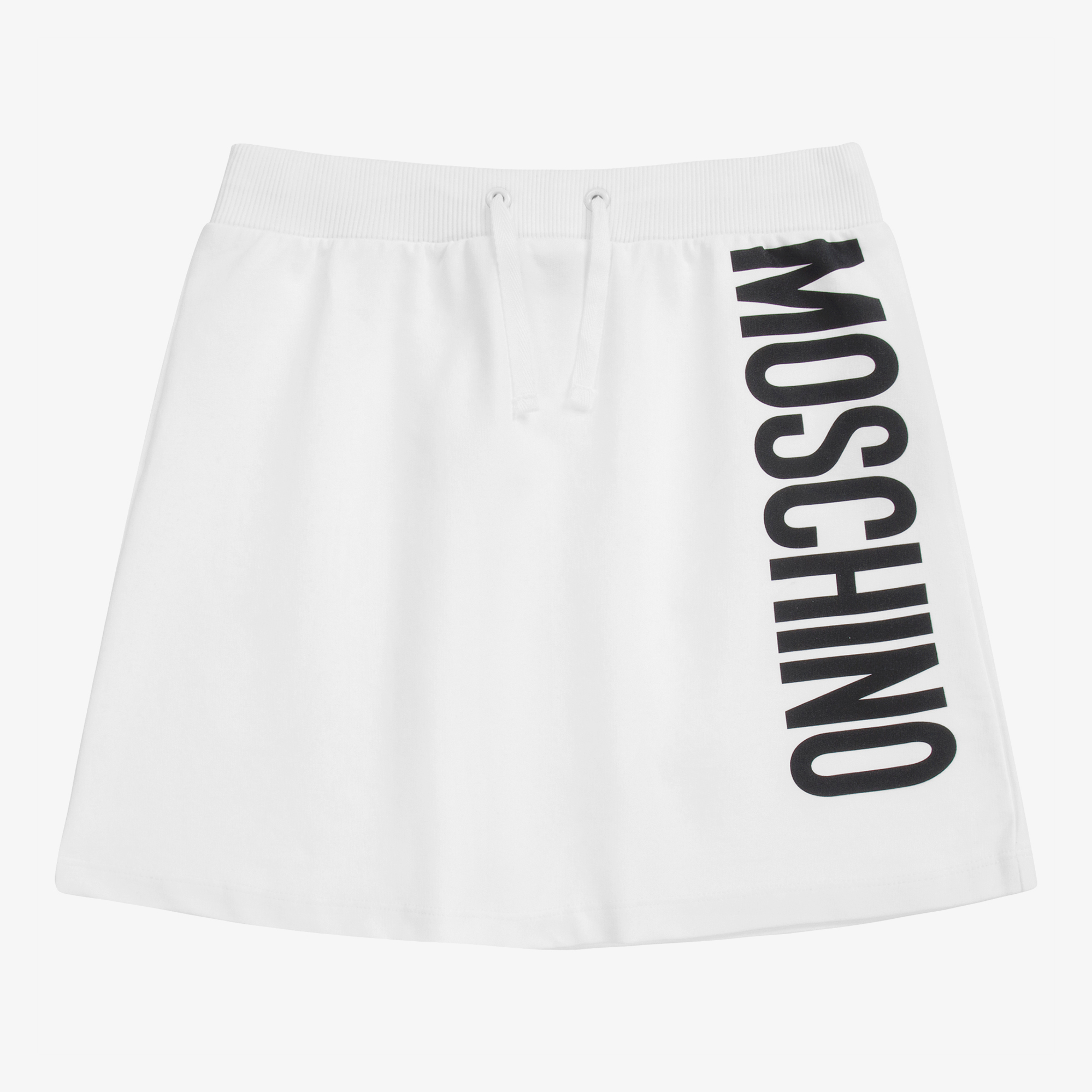 ワンピース MOSCHINO Women Mid Skirts J0422 55170001 WHITE Moschino Kid-Teen - Teen Girls White Logo Skirt