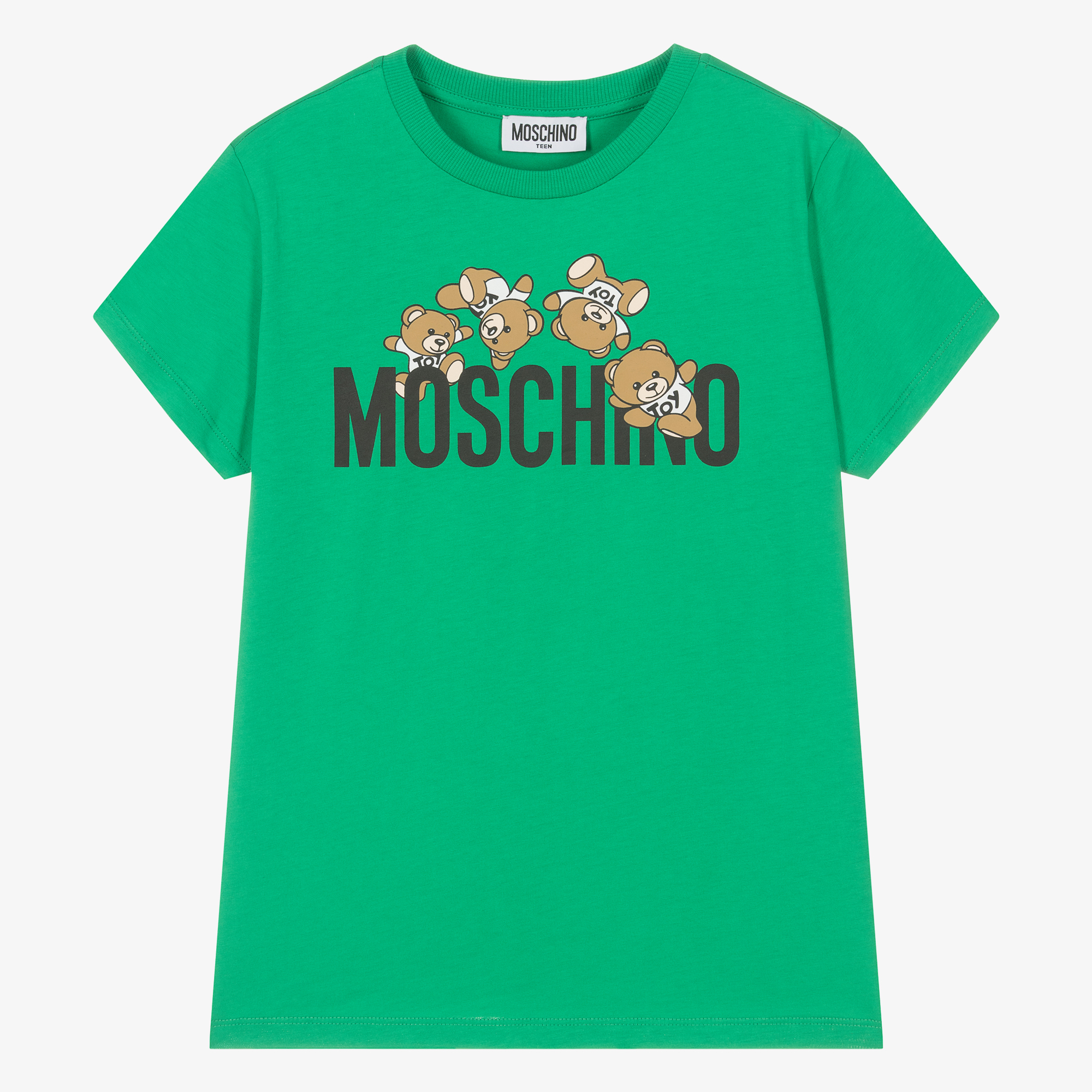 【2025年】エレガントファッションを上品に着 Moschino Kid-Teen T-Shirt Bear Teddy Cotton Green Teen - トップス