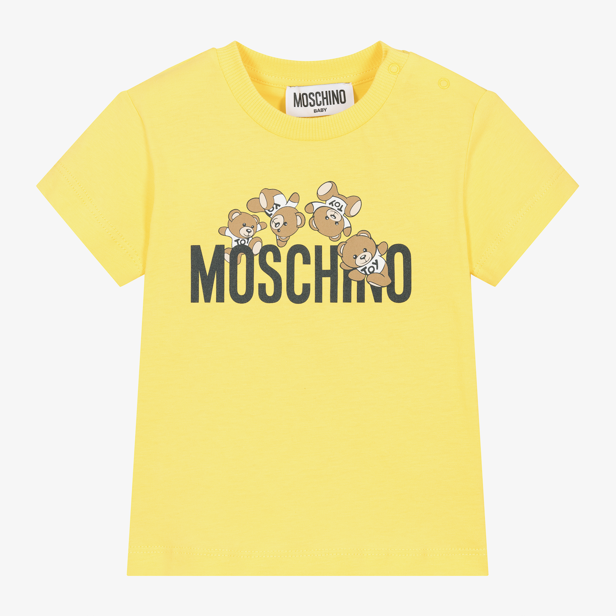 Moschino Baby - Yellow Cotton Teddy Bear T-Shirt
