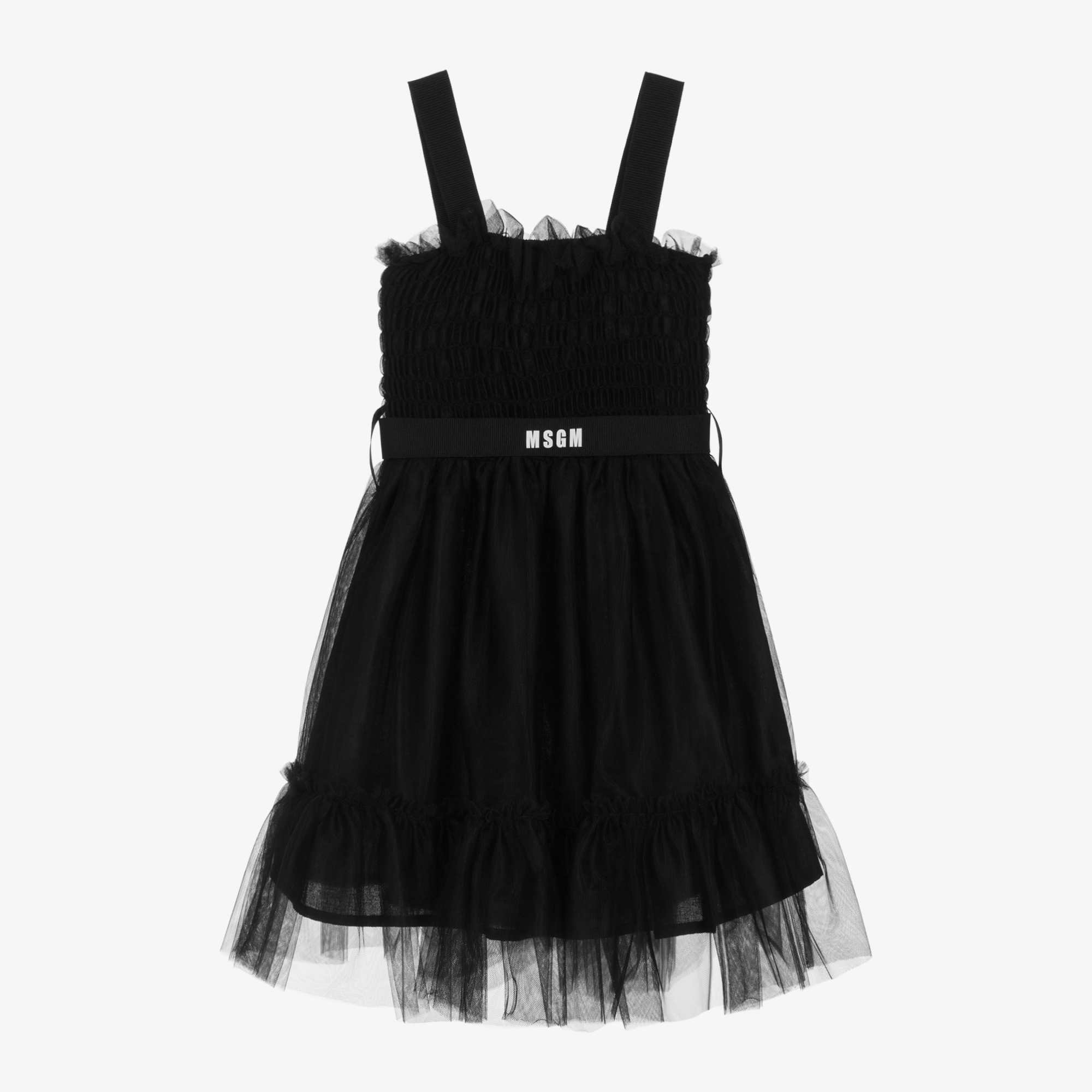 msgm black ruffle dress MSGM black structured ruffles V neck logo zip mini dress IT40 S