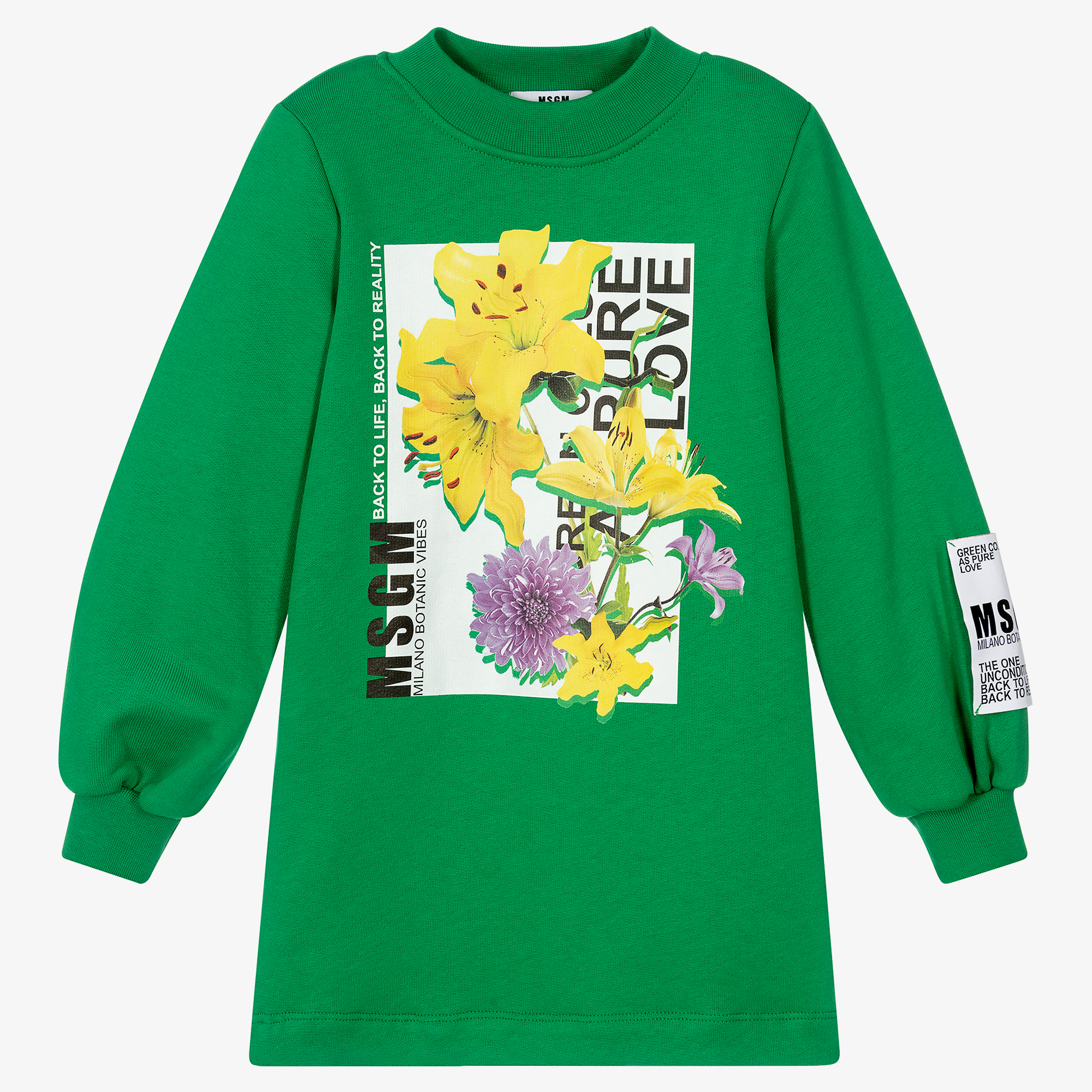 girls green sweatshirt dress Girls Dress Miles Sweatshirt – Mini Ruby main image 1
