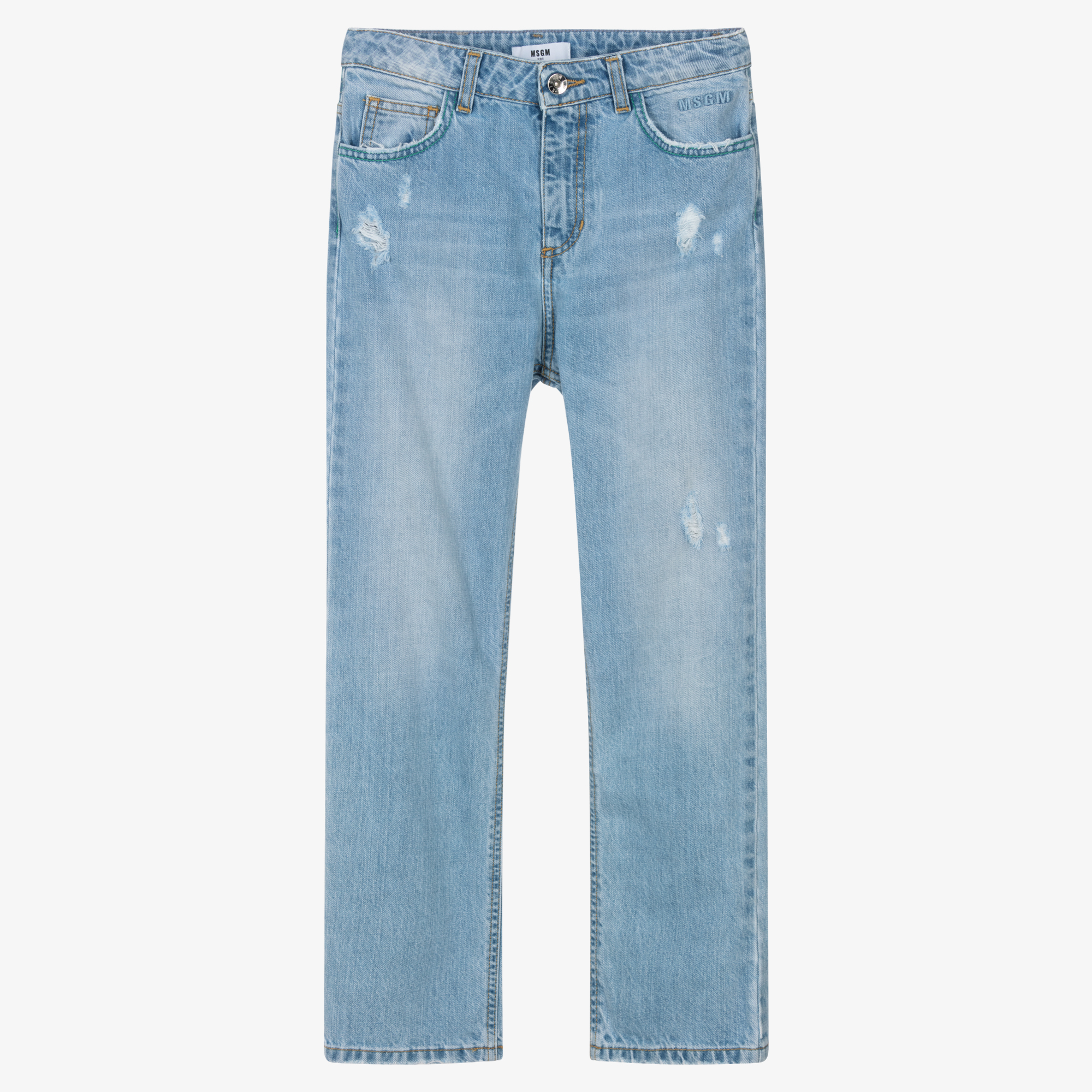 【送料&関税込】MSGM Light Blue Denim Shorts MSGM Denim Shorts | Blue | FARFETCH
