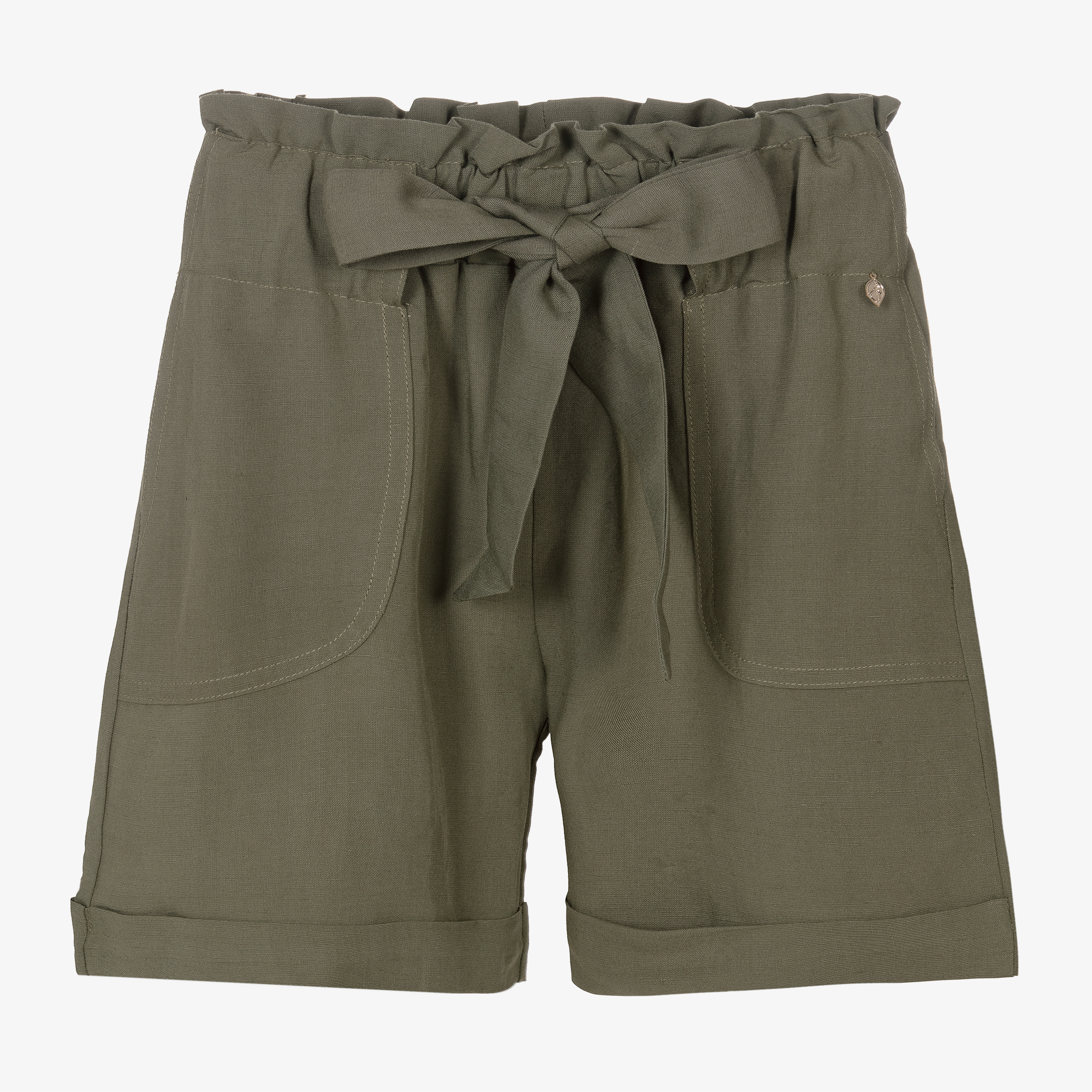 Khaki paperbag shorts sales