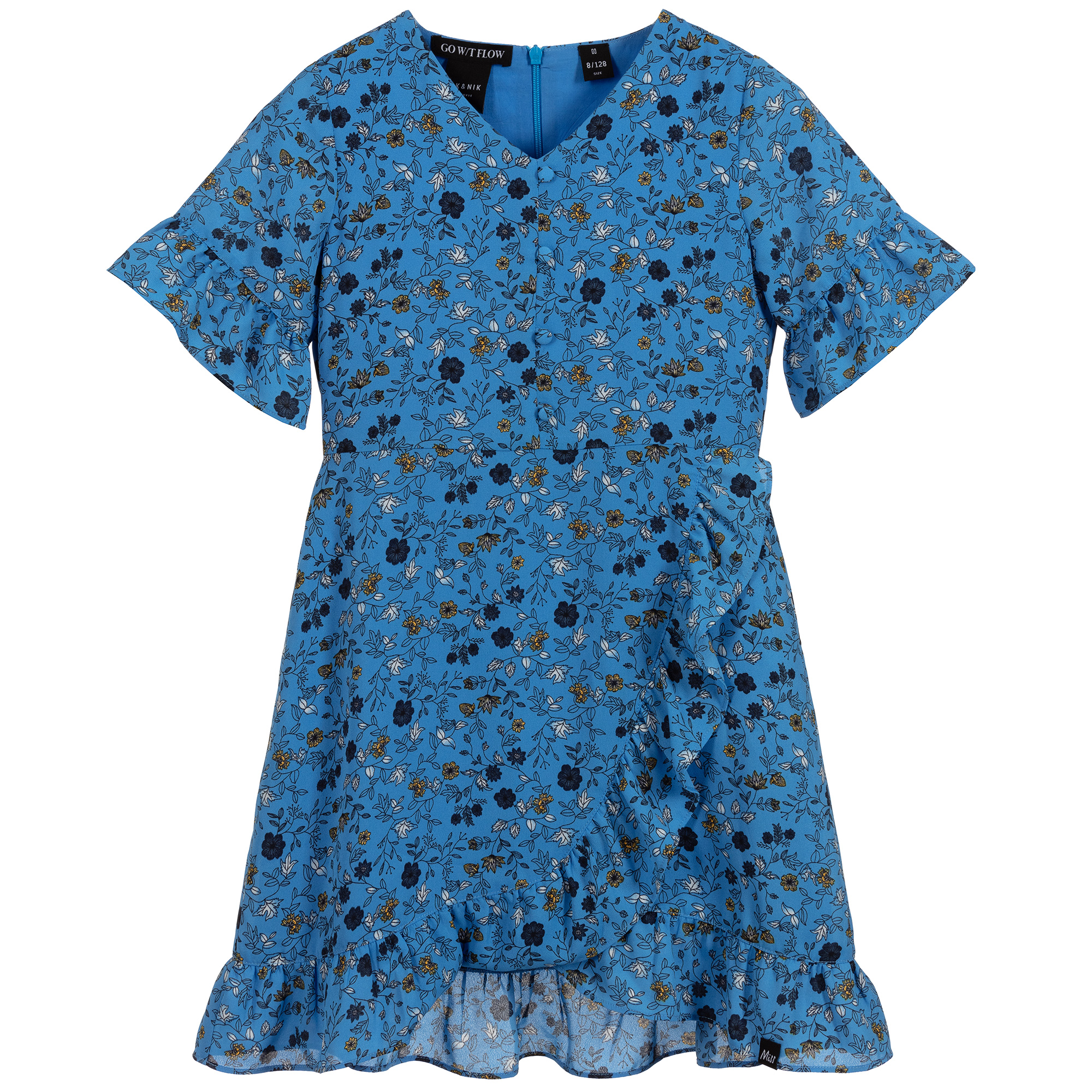 NIKu0026NIK - Голубое платье с цветочным рисунком для девочек | Childrensalon  Outlet