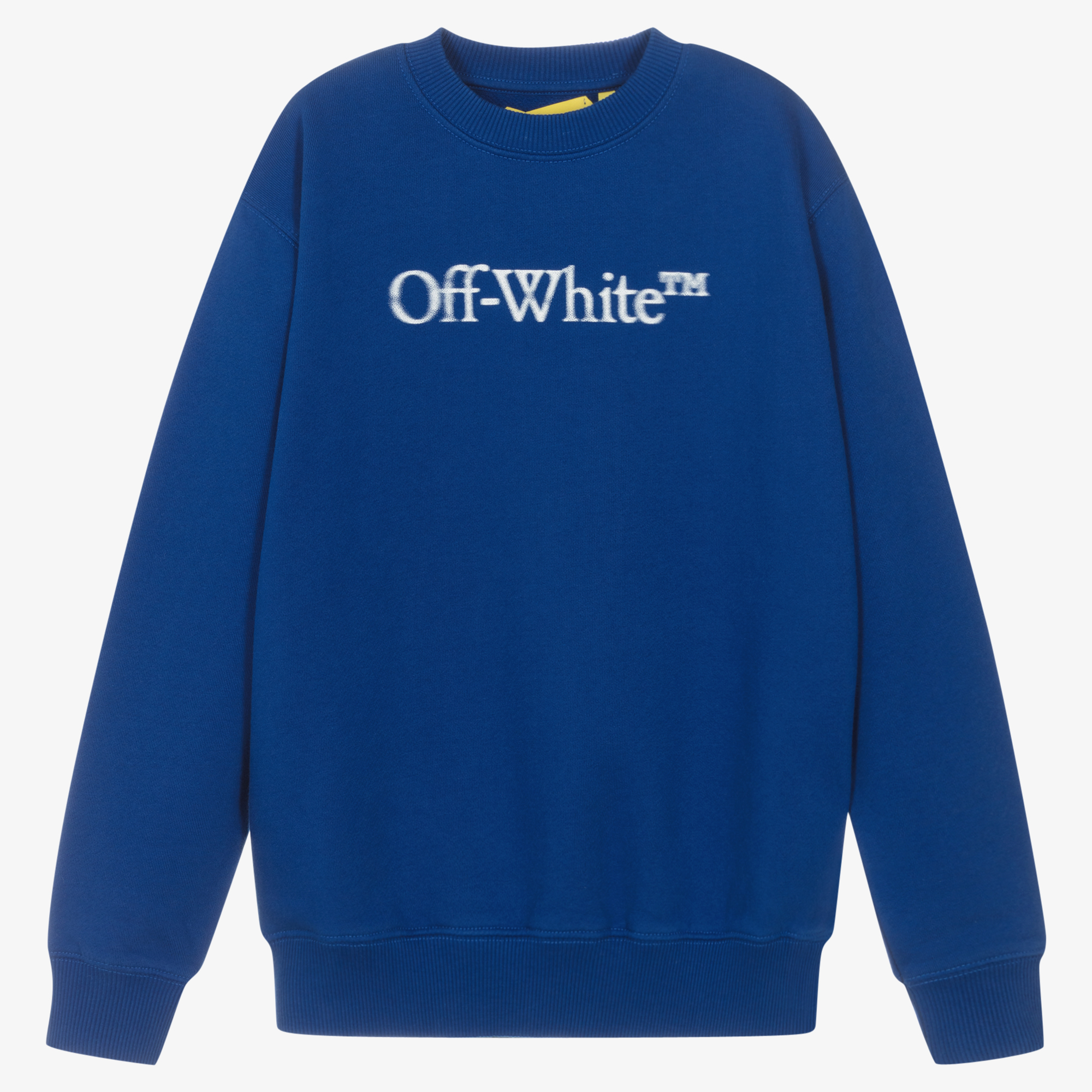 Off White Teen Boys Royal Blue Cotton Sweatshirt