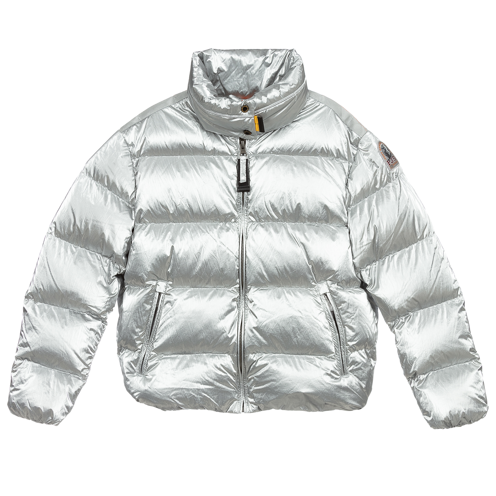 Silver padded jacket deals