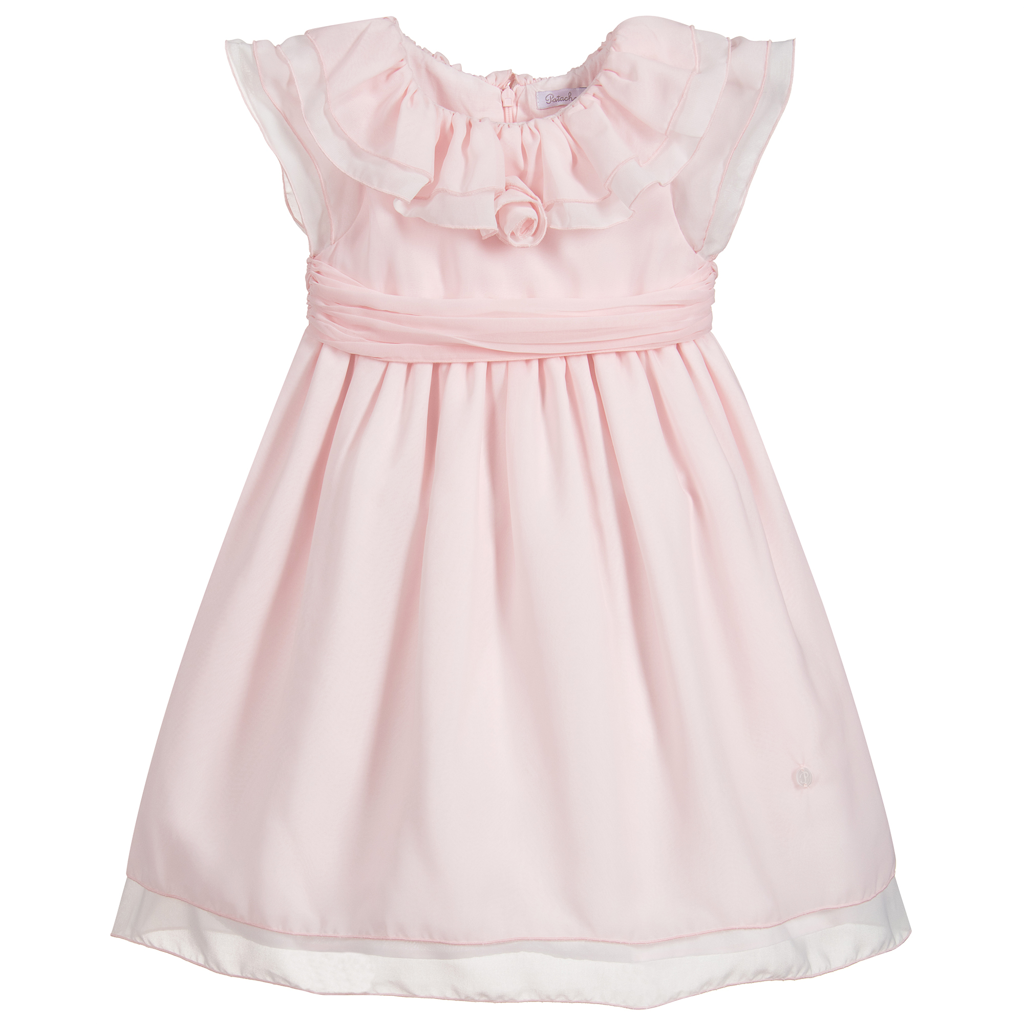 Girls pink hot sale ruffle dress